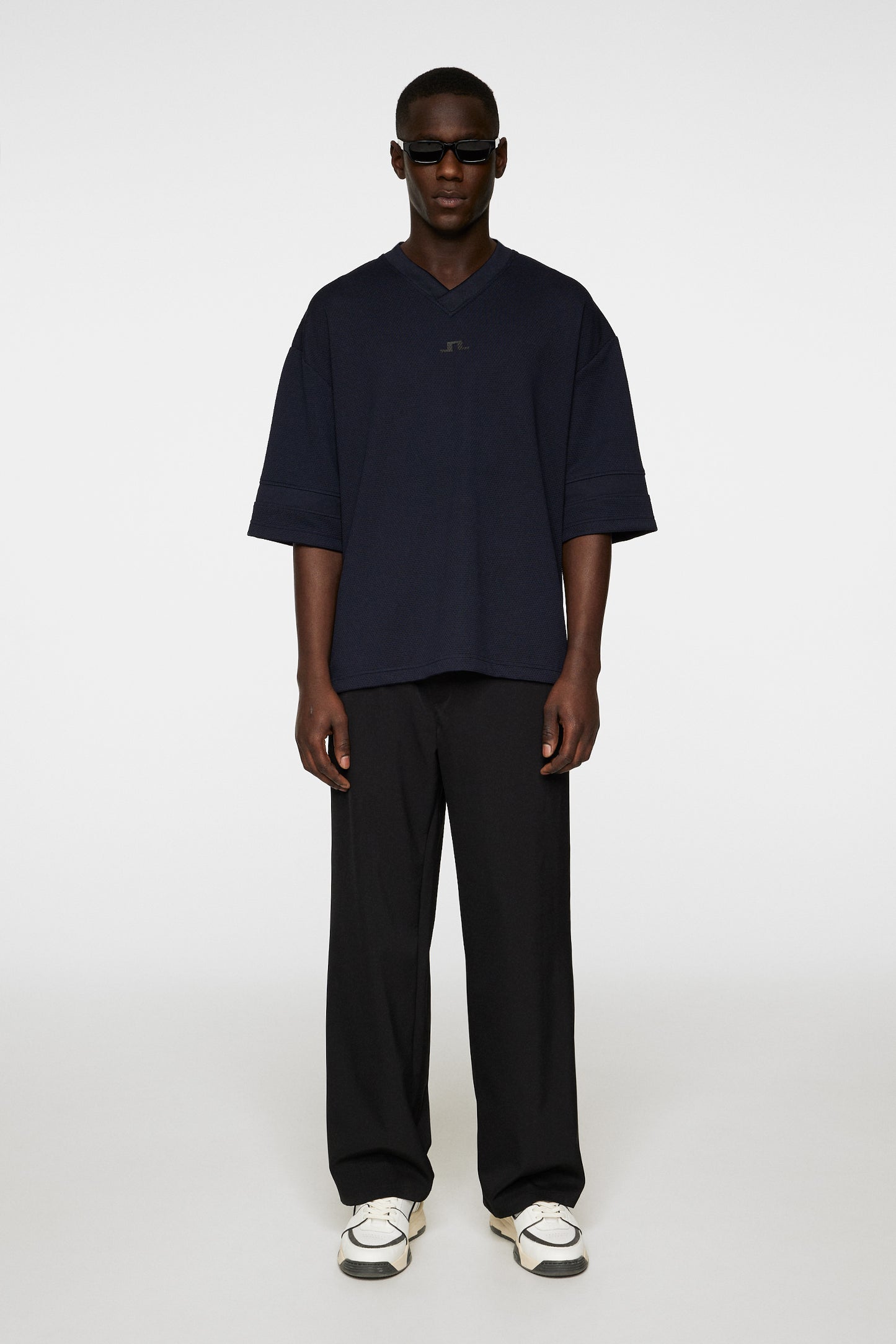 Milos Jersey Mesh Tee in JL Navy by J.Lindeberg