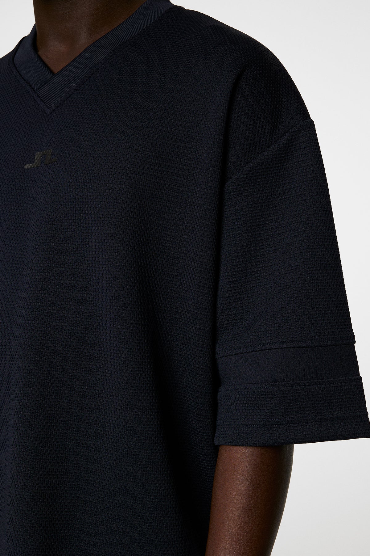 Milos Jersey Mesh Tee in JL Navy by J.Lindeberg