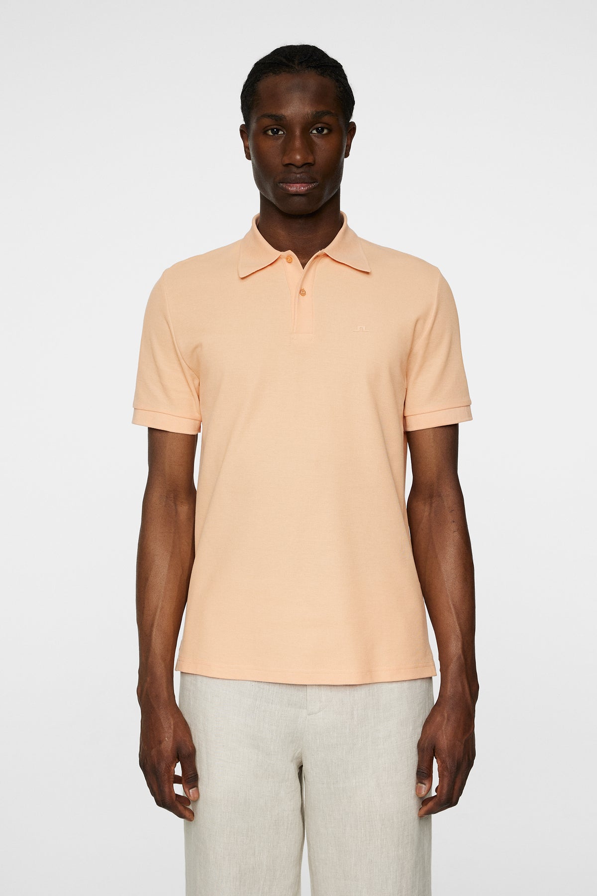 Rudy slim Polo Pique in Mock Orange by J.Lindeberg
