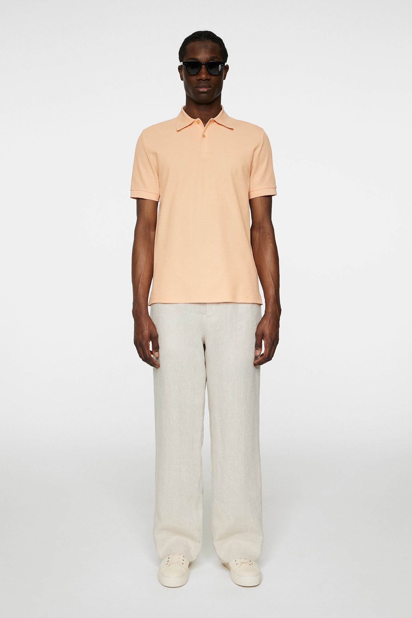 Rudy slim Polo Pique in Mock Orange by J.Lindeberg