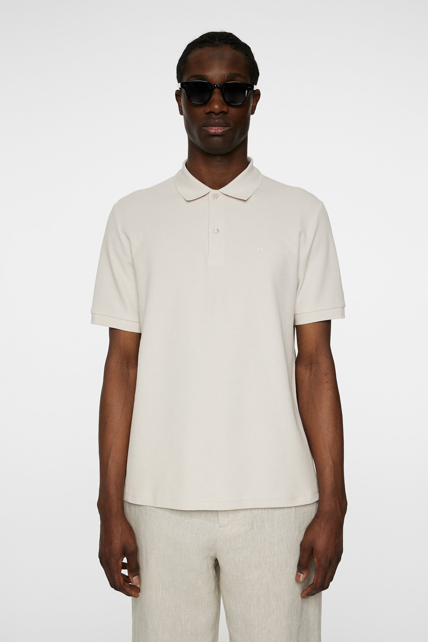 Rudy slim Polo Pique in Moonbeam by J.Lindeberg