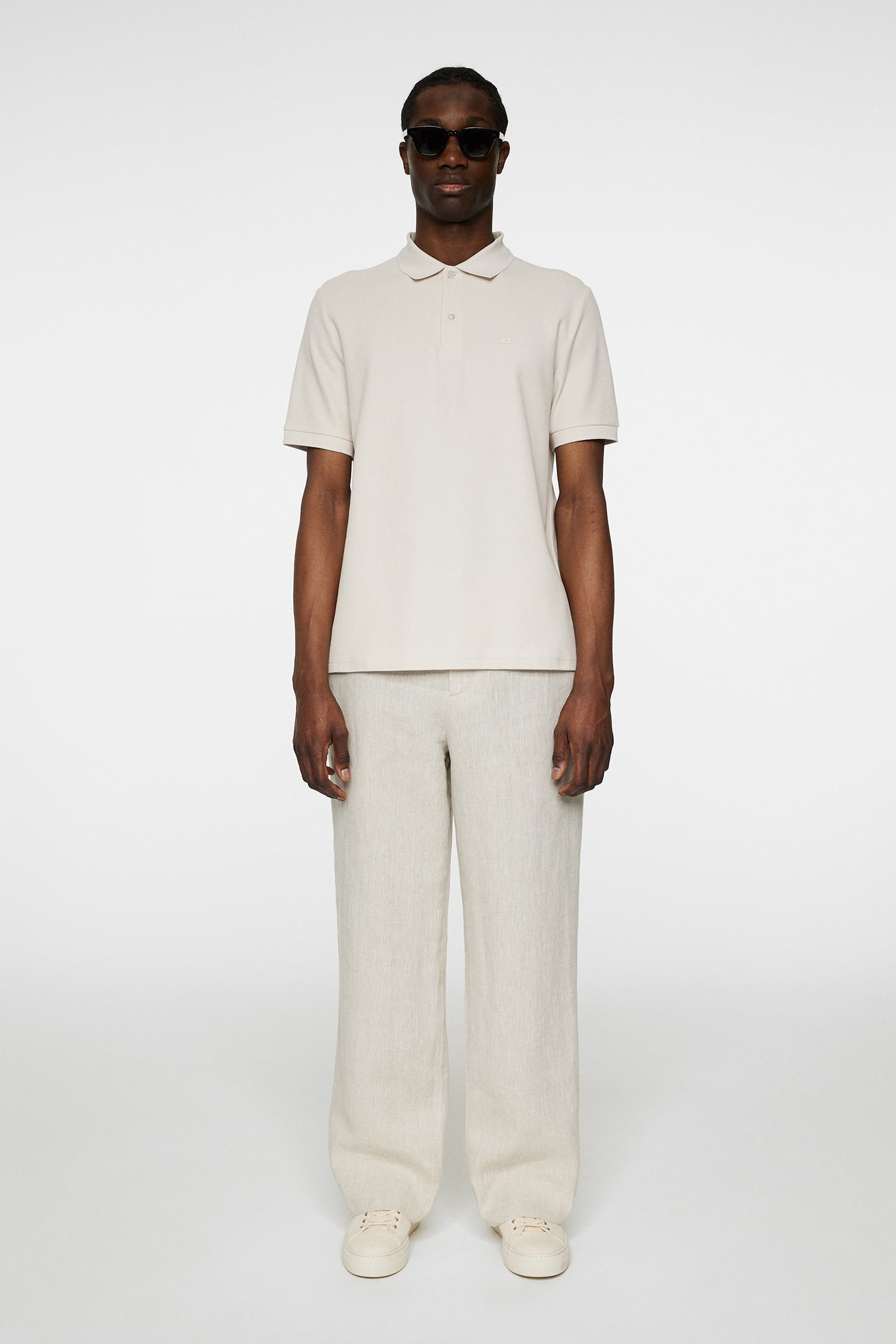 Rudy slim Polo Pique in Moonbeam by J.Lindeberg