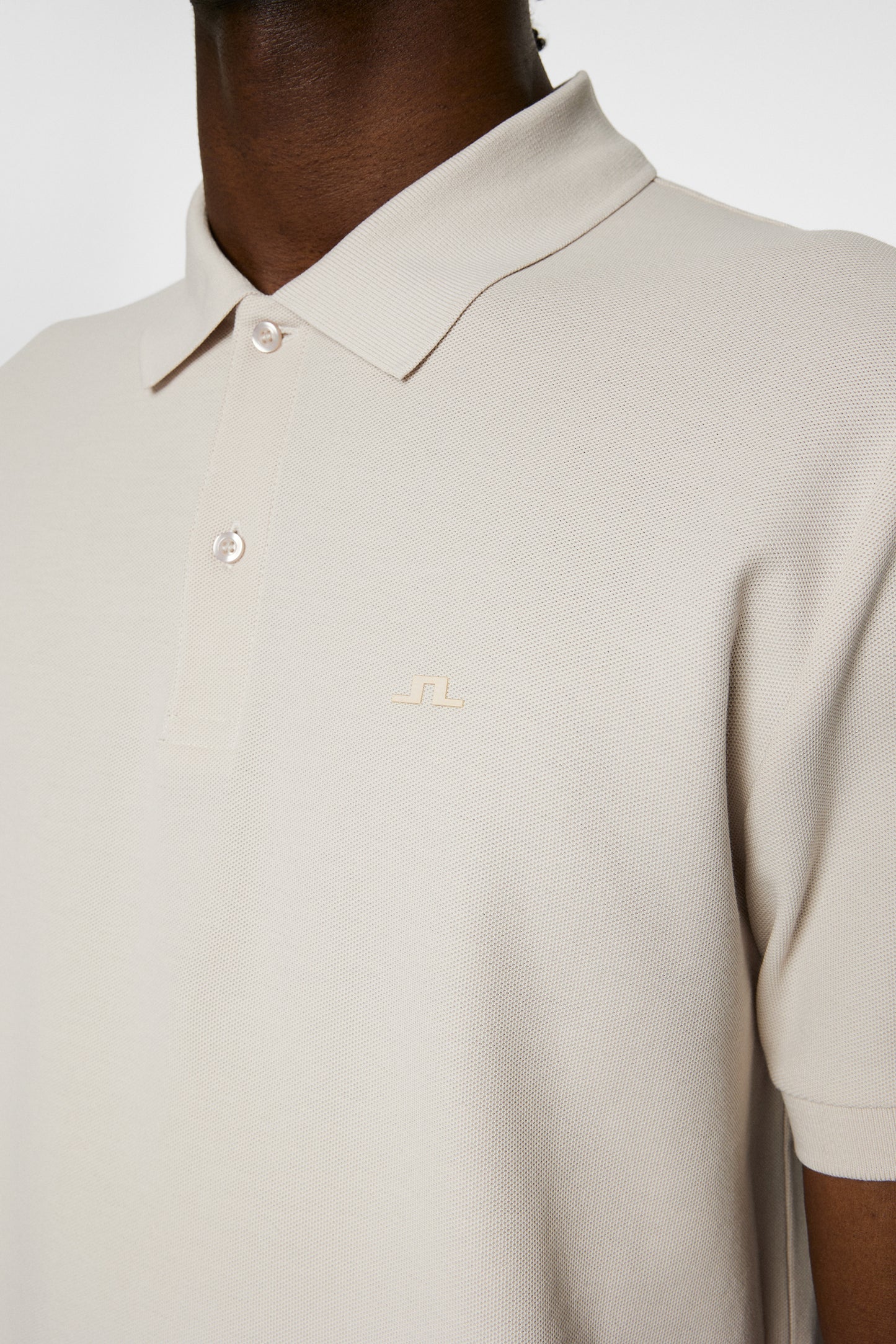 Rudy slim Polo Pique in Moonbeam by J.Lindeberg