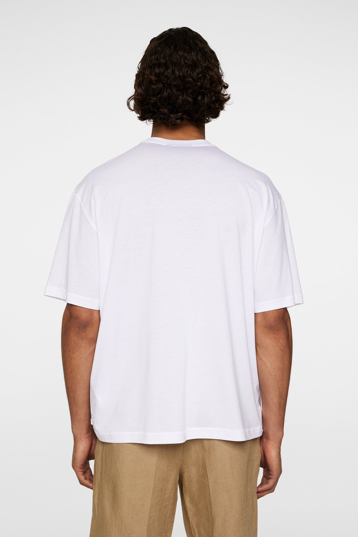 Hale Light Lyocell T-shirt in White by J.Lindeberg