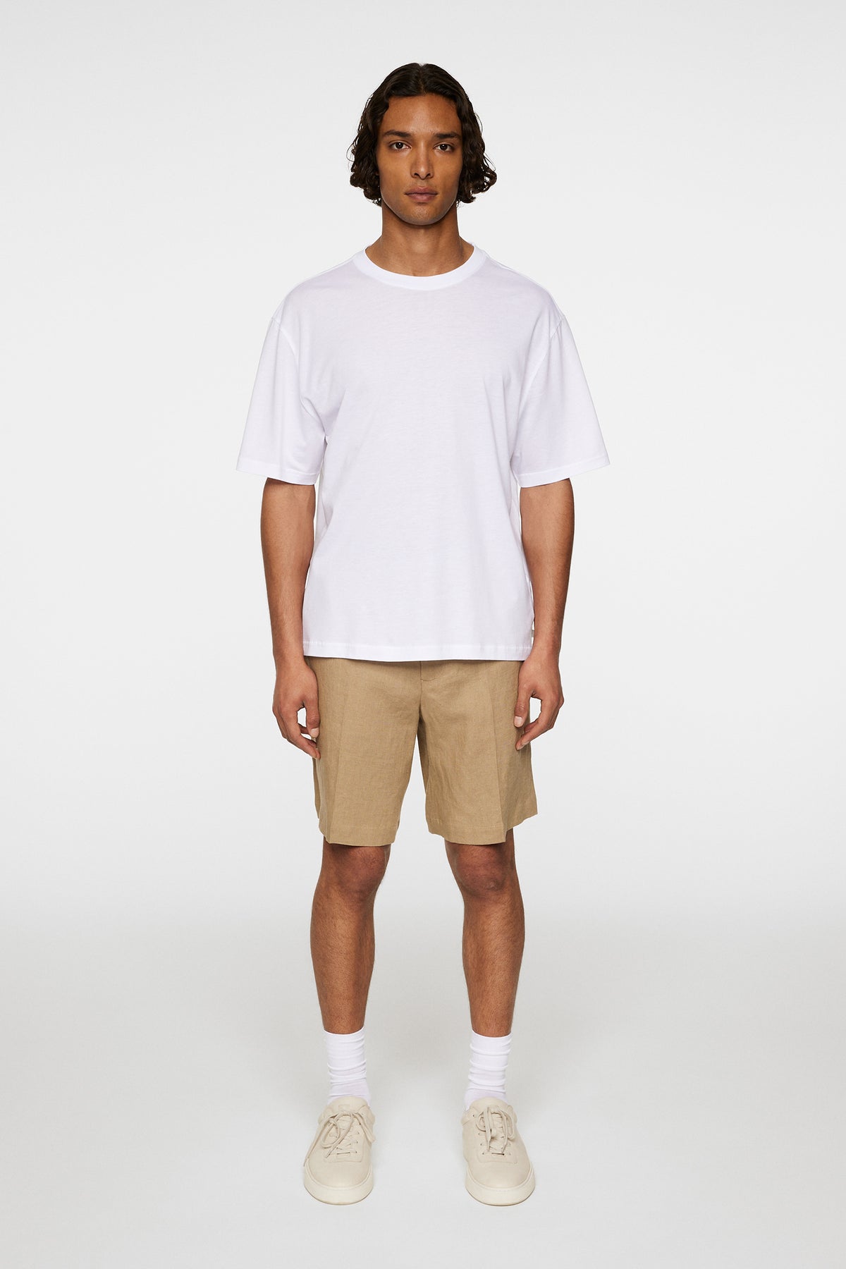Hale Light Lyocell T-shirt in White by J.Lindeberg