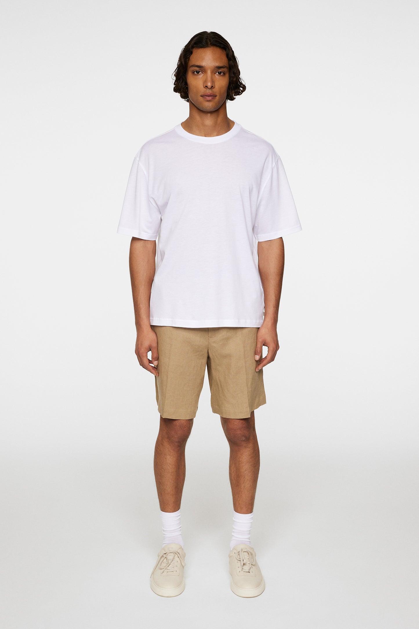Hale Light Lyocell T-shirt in White by J.Lindeberg
