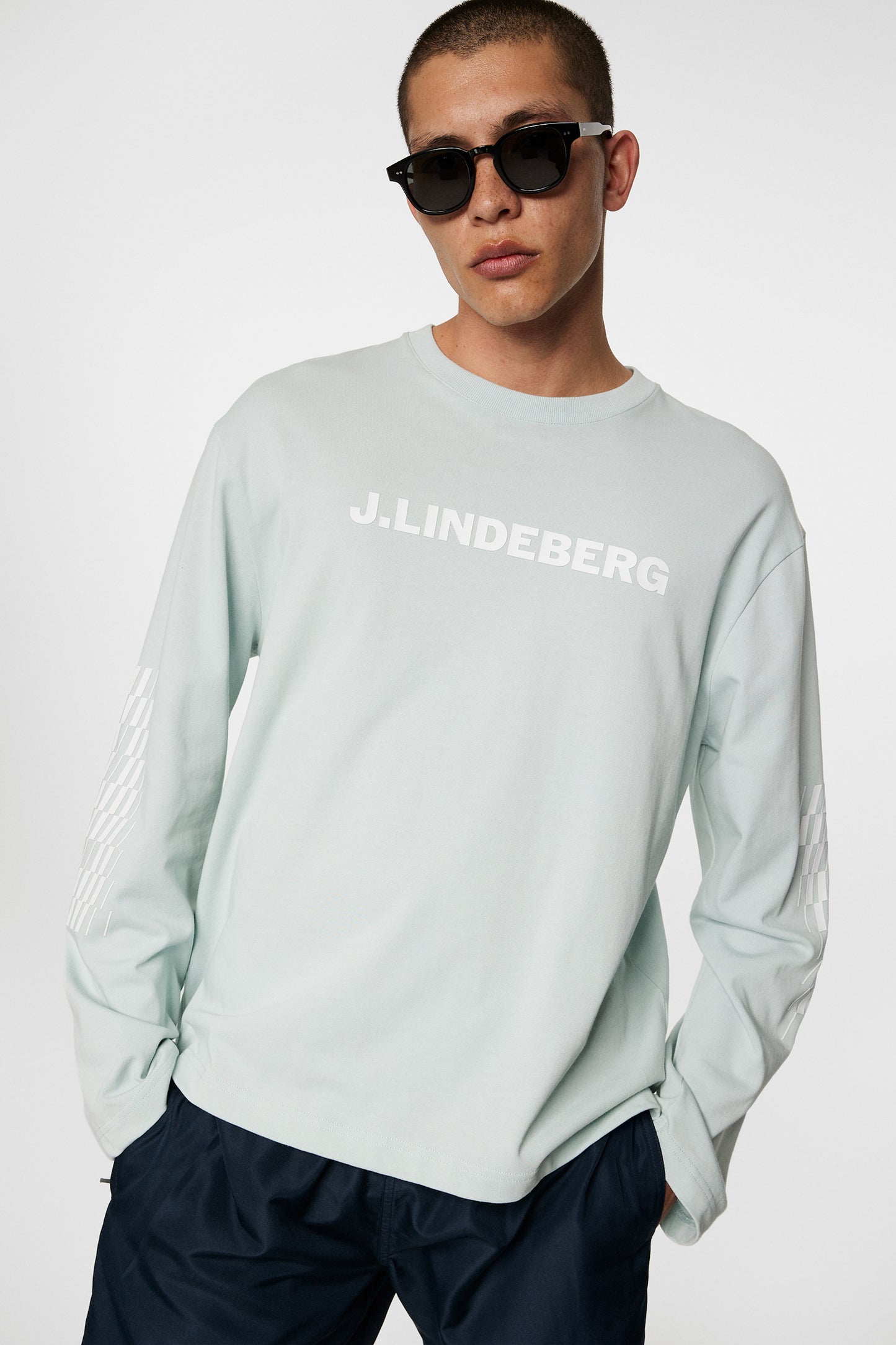 Walsh LS Print T-shirt in Winter Sky by J.Lindeberg