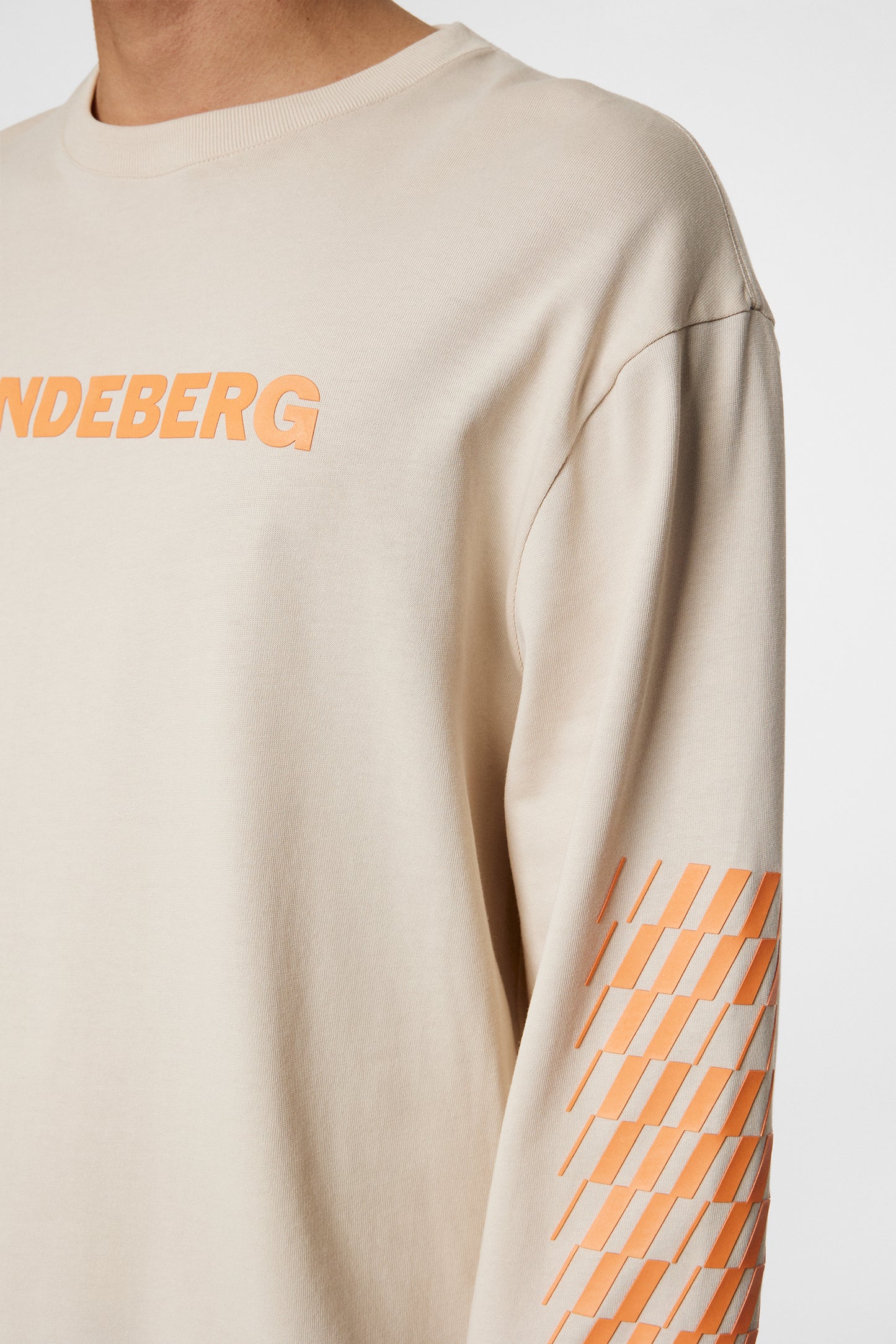 Walsh LS Print T-shirt in Moonbeam by J.Lindeberg