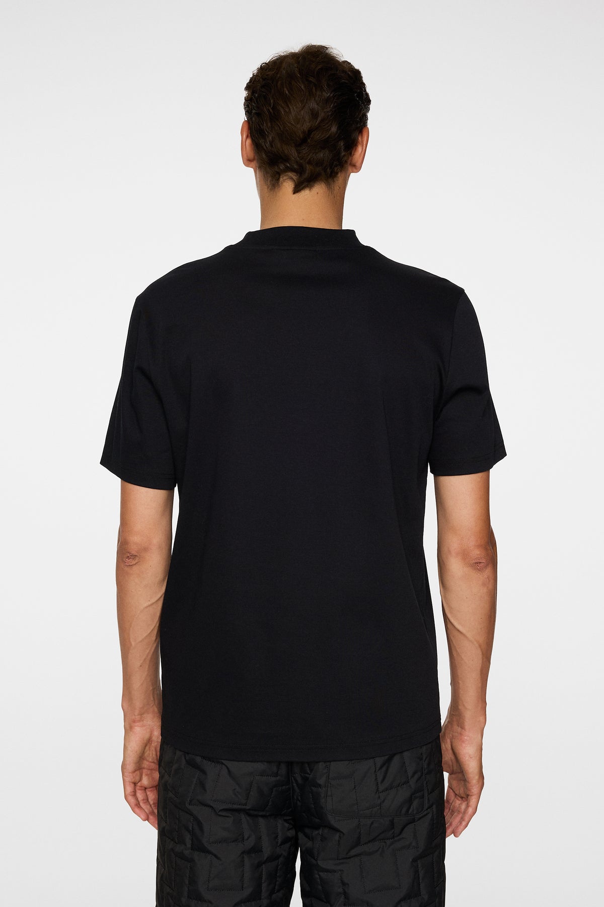 Ace Mock Neck T-Shirt in Black by J.Lindeberg