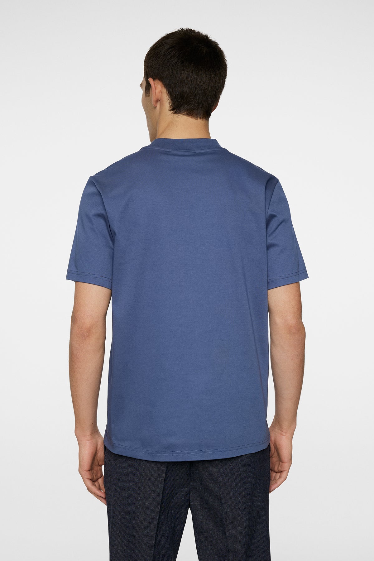 Ace Mock Neck T-Shirt in Vintage Indigo by J.Lindeberg