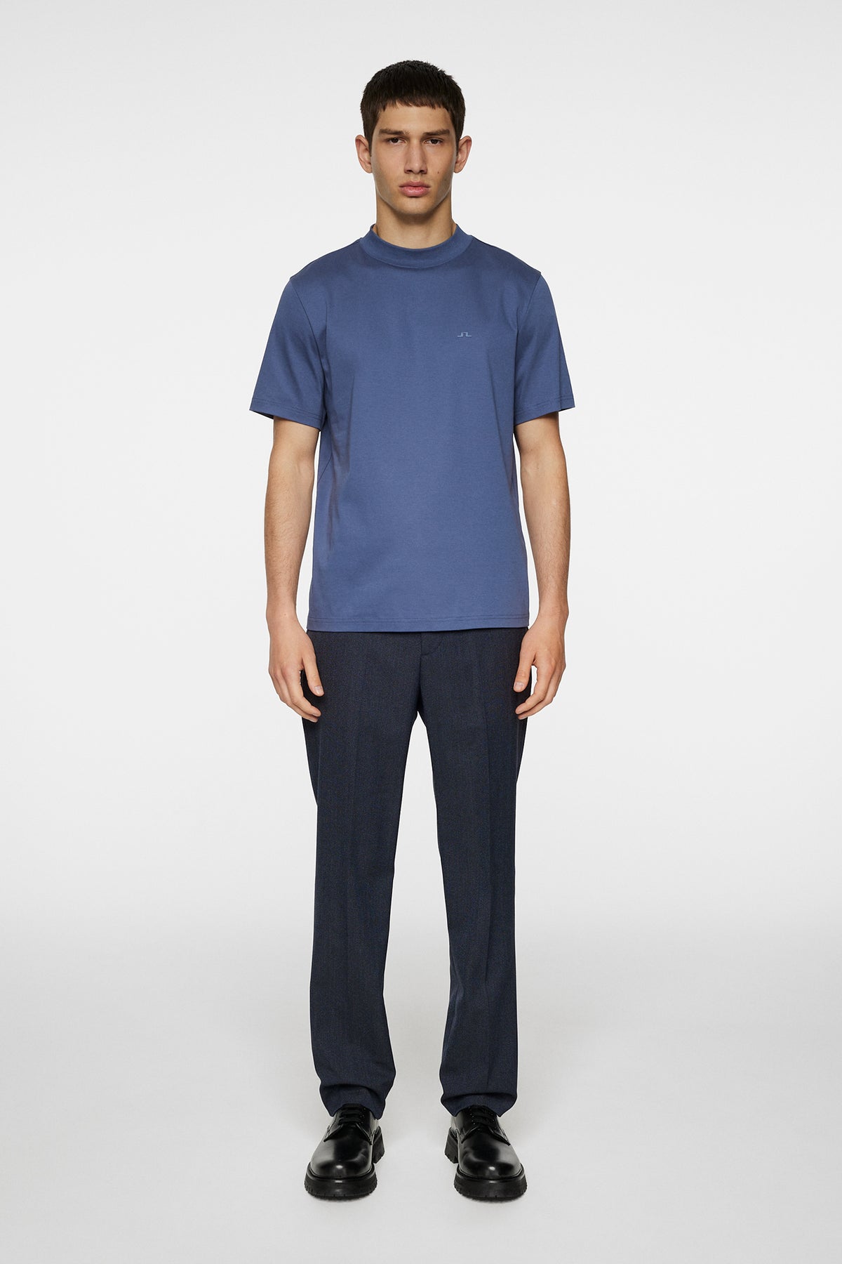 Ace Mock Neck T-Shirt in Vintage Indigo by J.Lindeberg