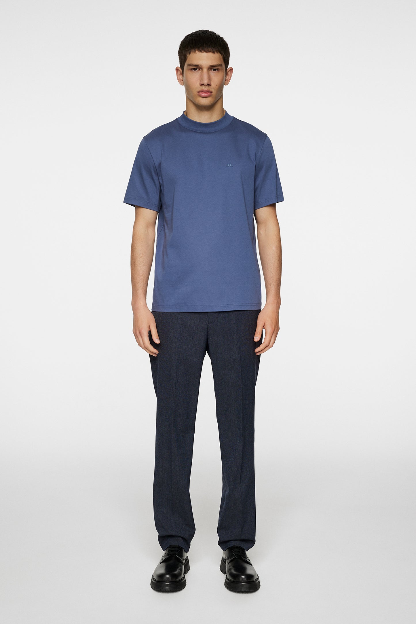 Ace Mock Neck T-Shirt in Vintage Indigo by J.Lindeberg