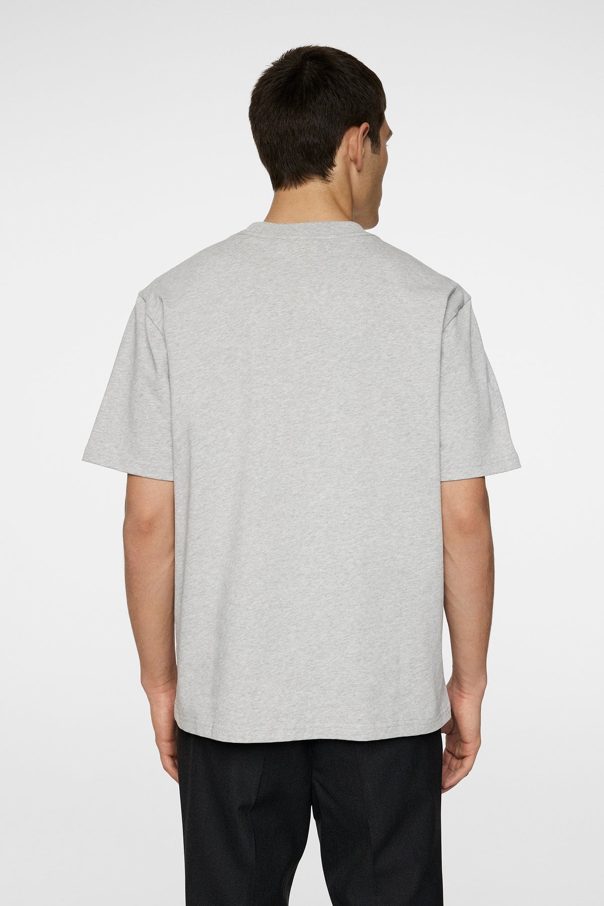 Hale Heavy Logo T-shirt in Light Grey Melange by J.Lindeberg