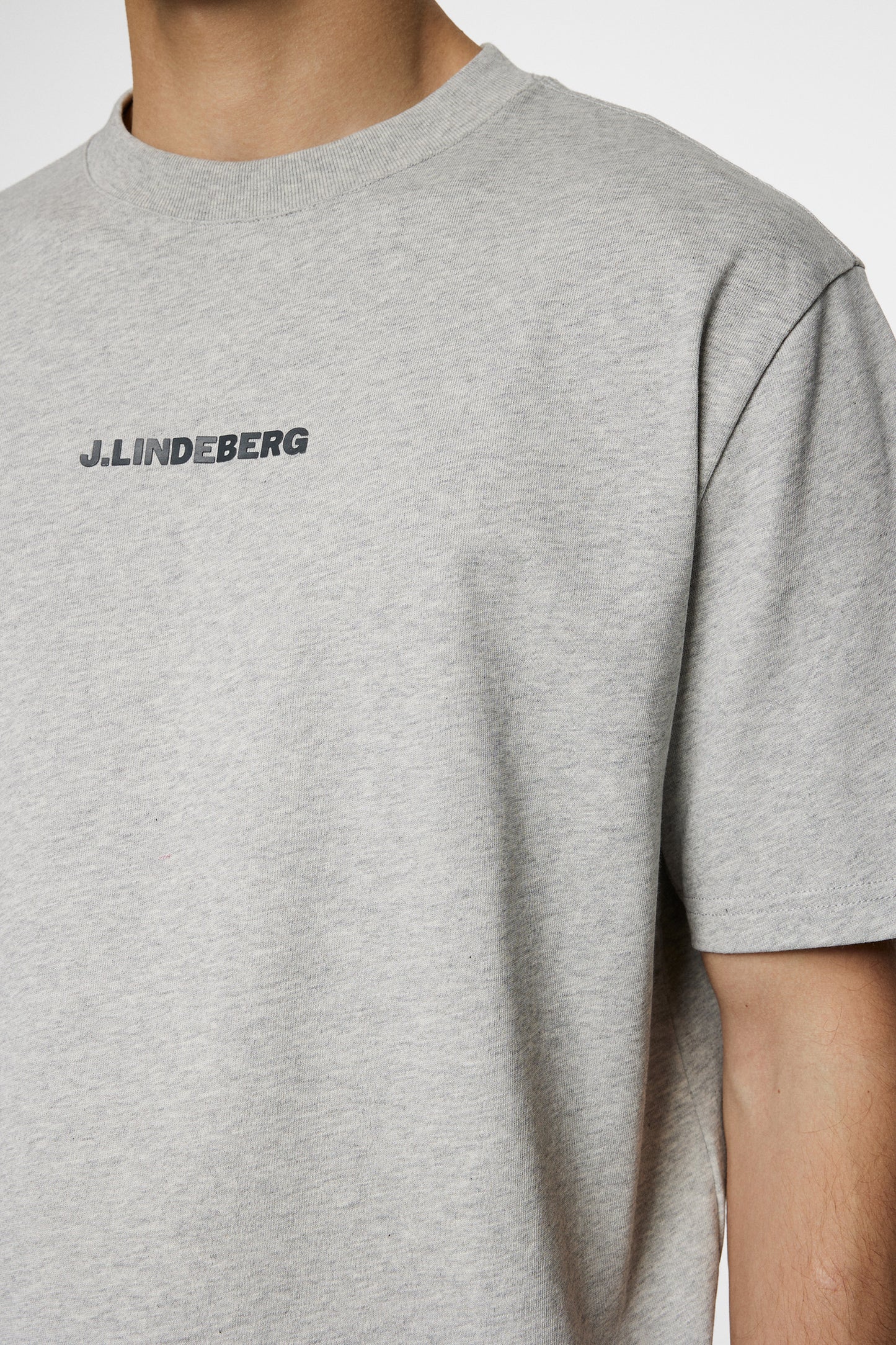 Hale Heavy Logo T-shirt in Light Grey Melange by J.Lindeberg