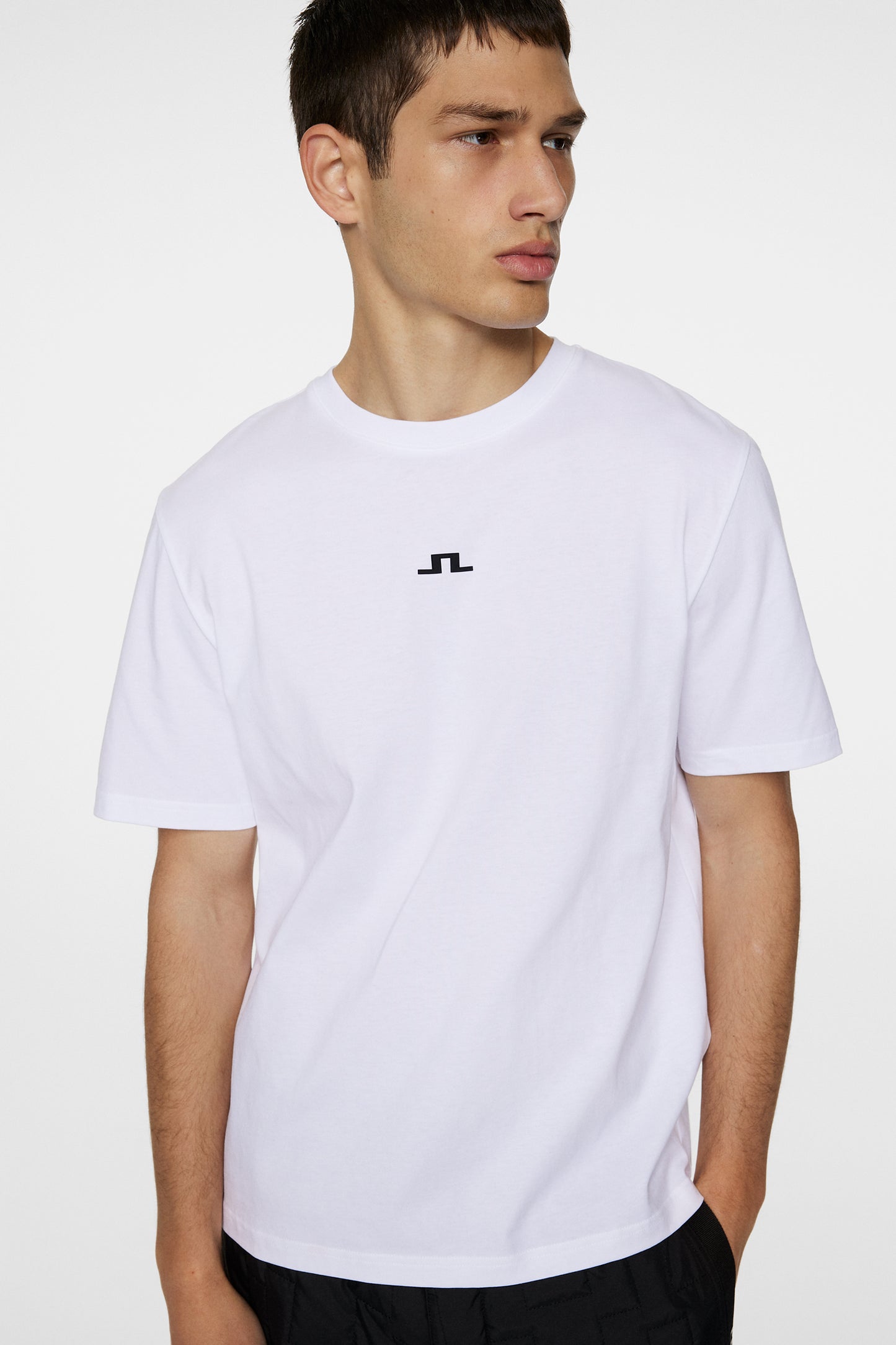Parcie Logo Tee in White by J.Lindeberg