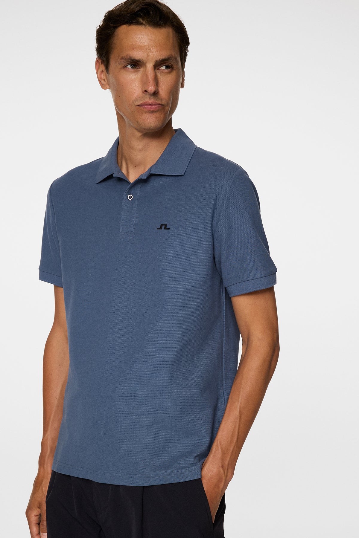 Rudy Slim Polo Pique in Vintage Indigo by J.Lindeberg