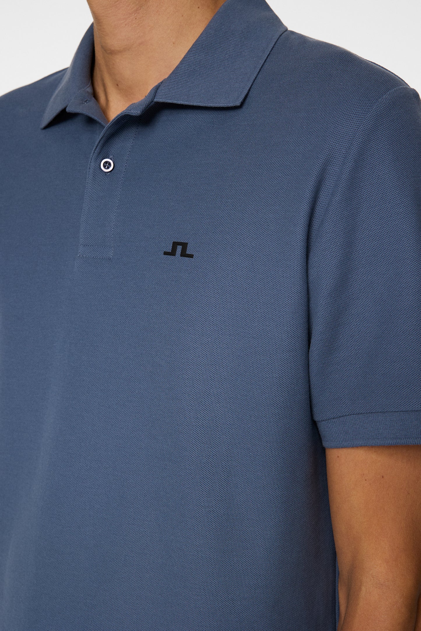 Rudy Slim Polo Pique in Vintage Indigo by J.Lindeberg
