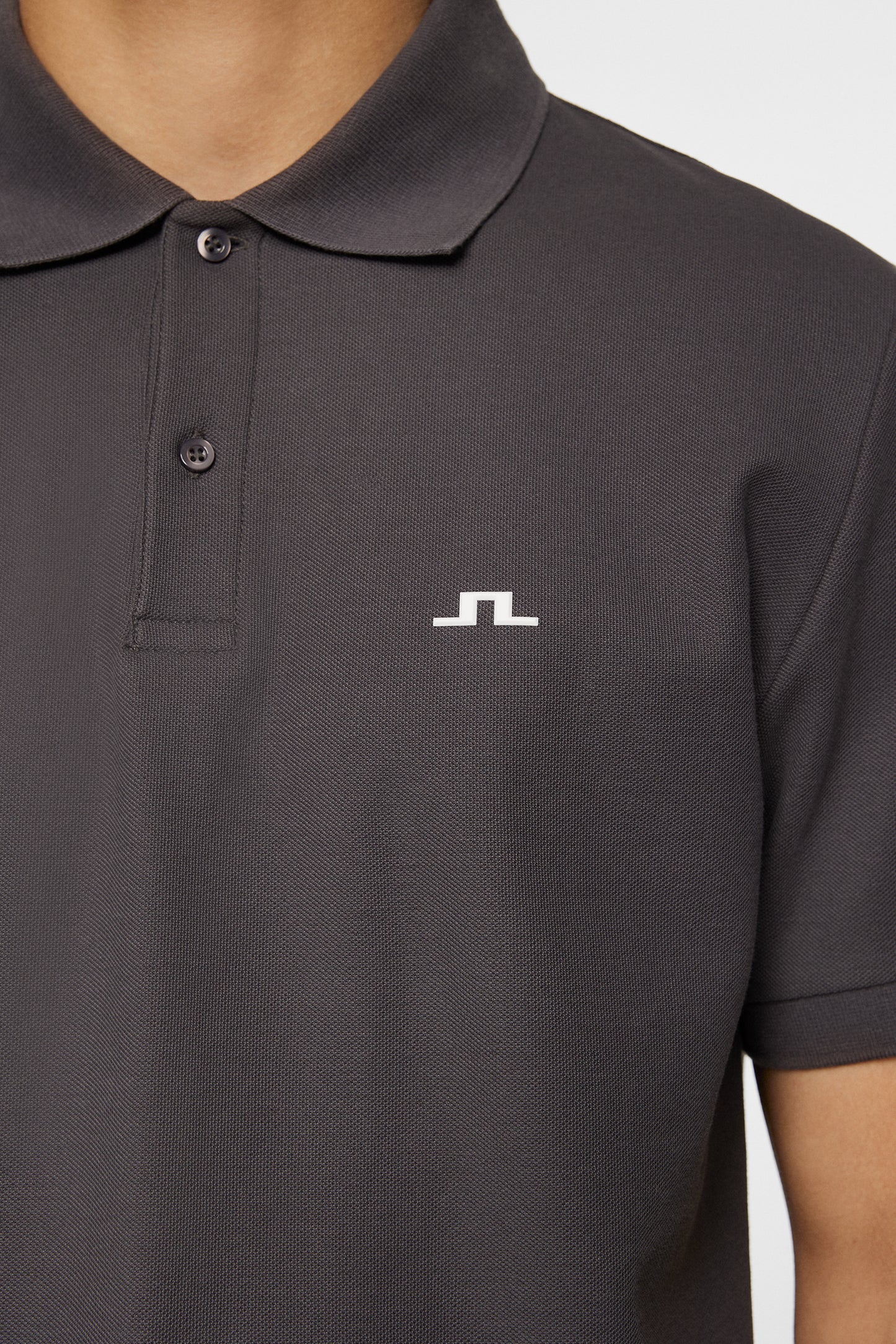 Rudy Slim Polo Pique in Asphalt by J.Lindeberg