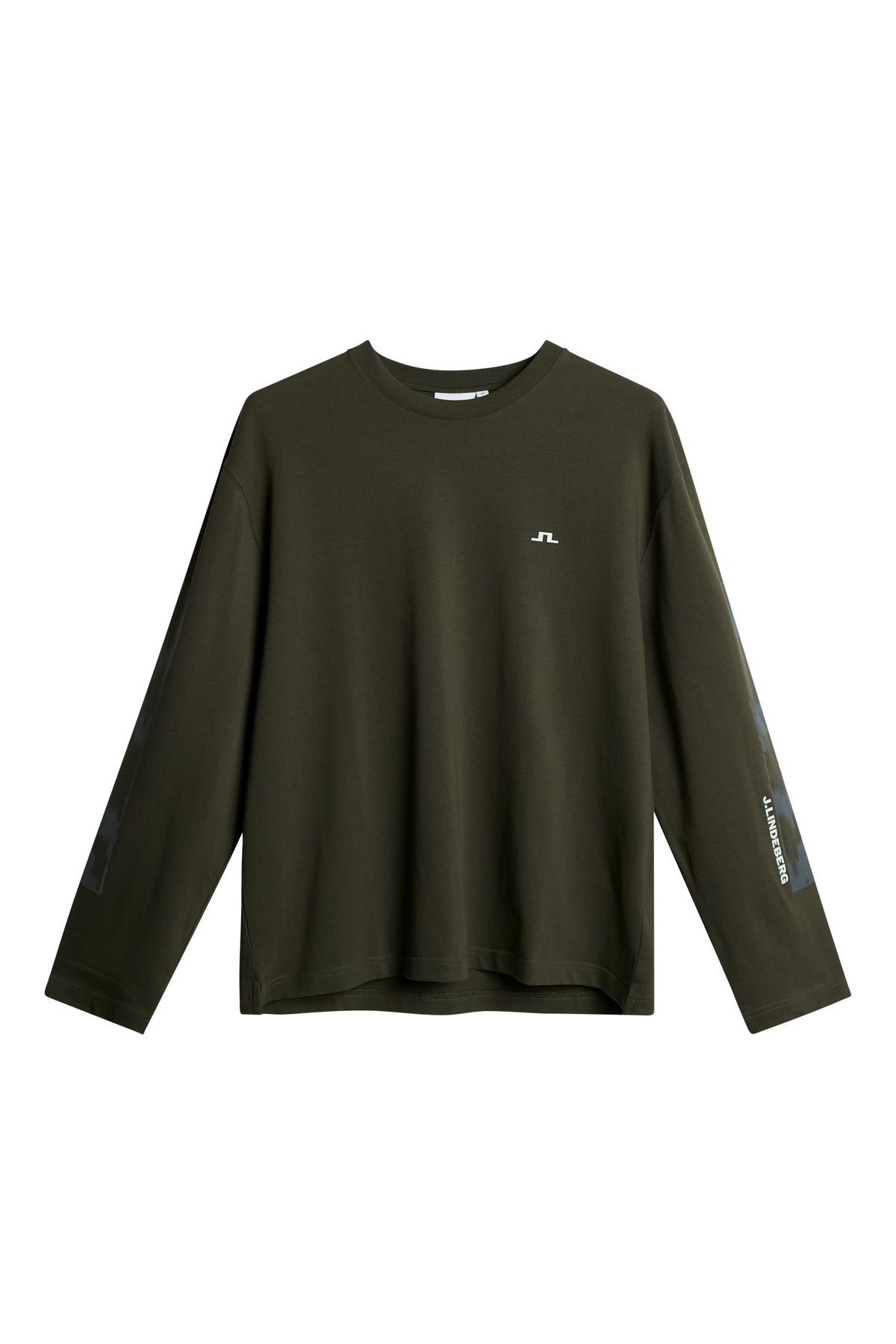 Walsh LS Print T-shirt in Forest Green by J.Lindeberg