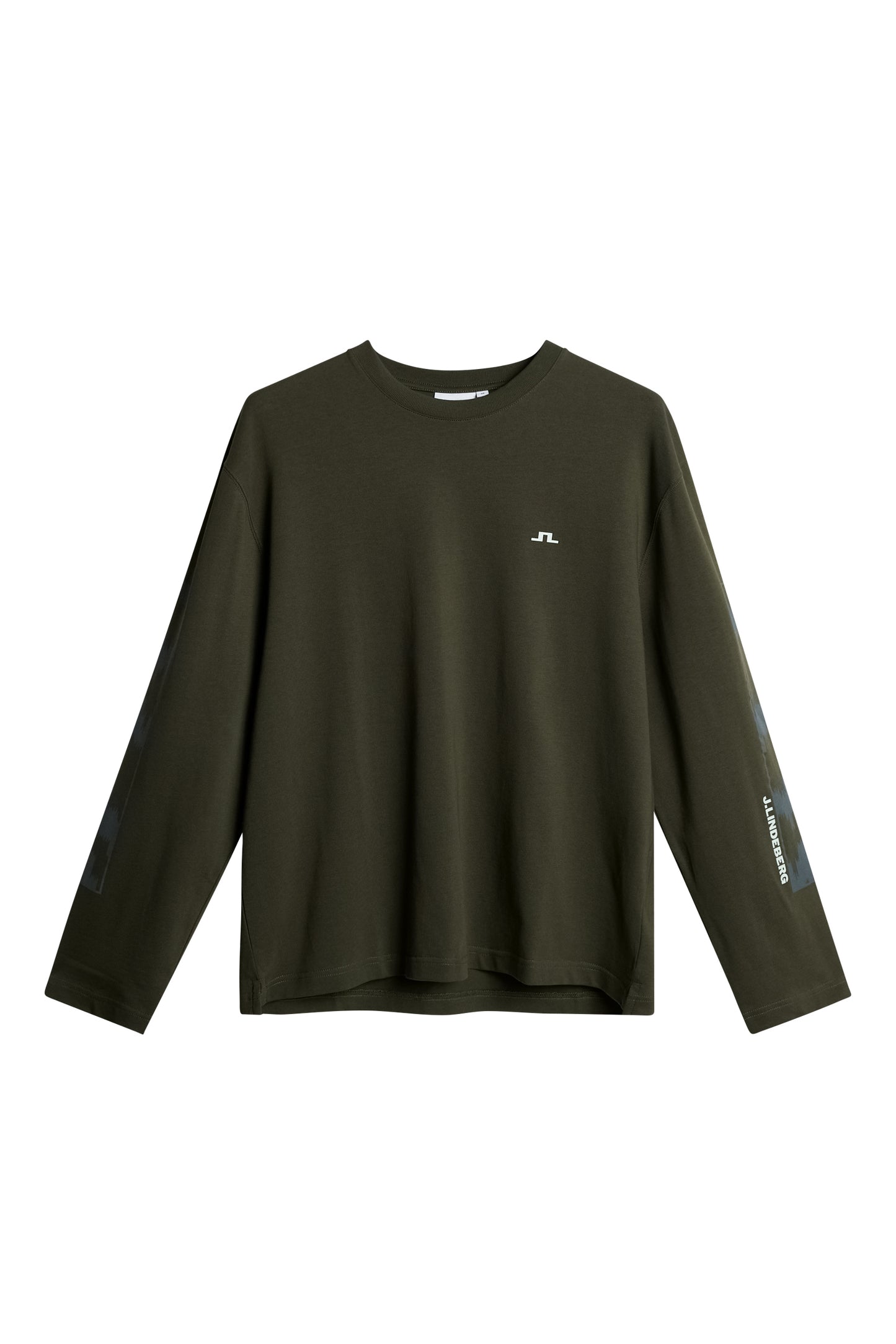 Walsh LS Print T-shirt in Forest Green by J.Lindeberg