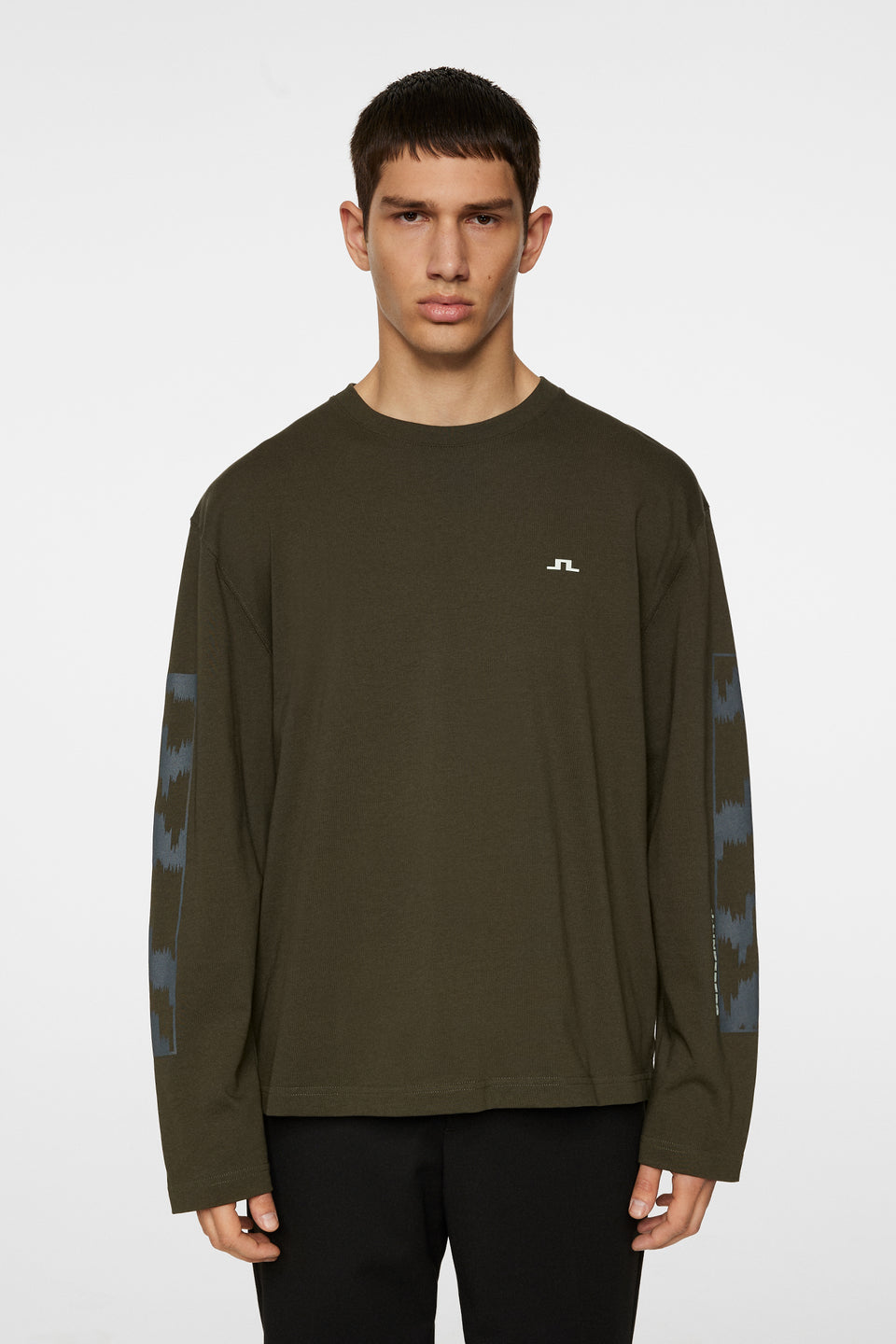 Walsh LS Print T-shirt / Forest Green