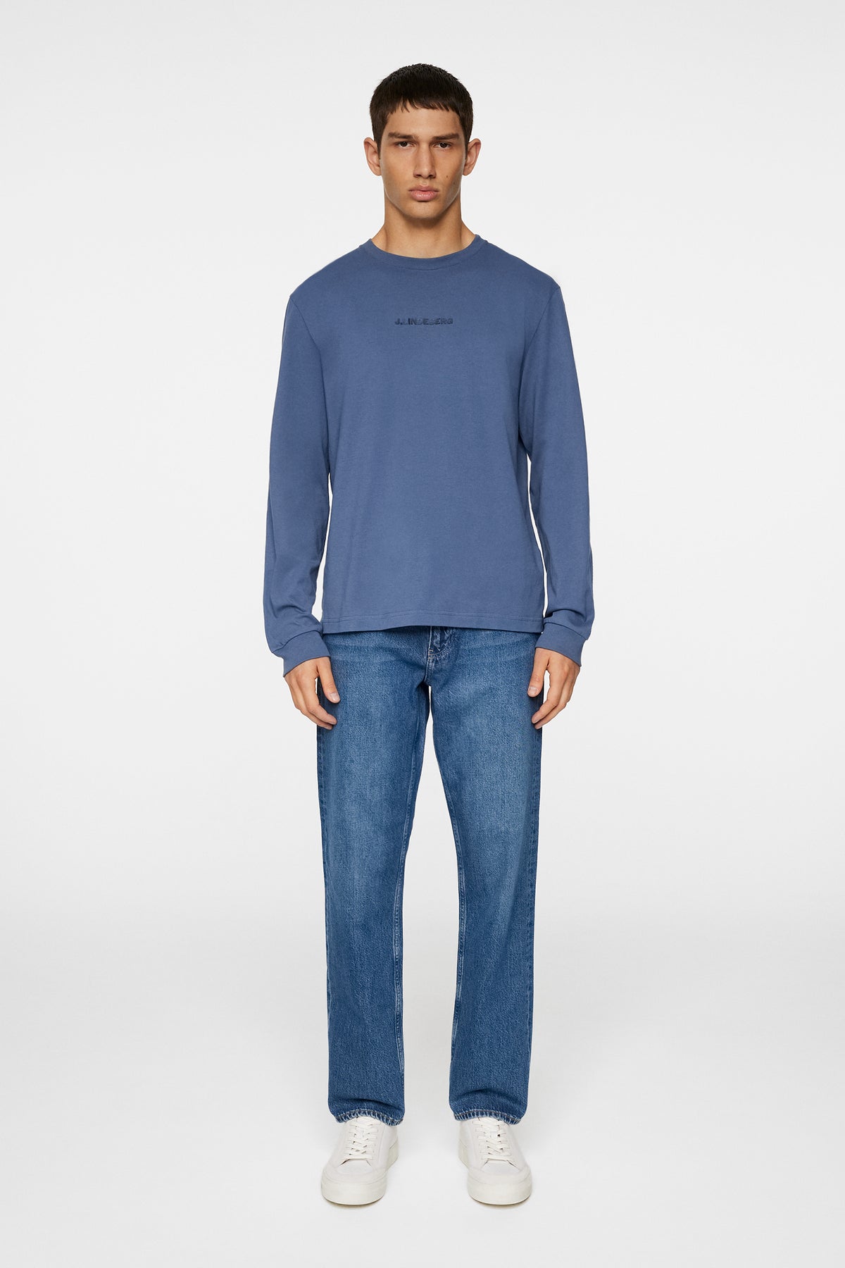 Parcie Longsleeve Tee in Vintage Indigo by J.Lindeberg