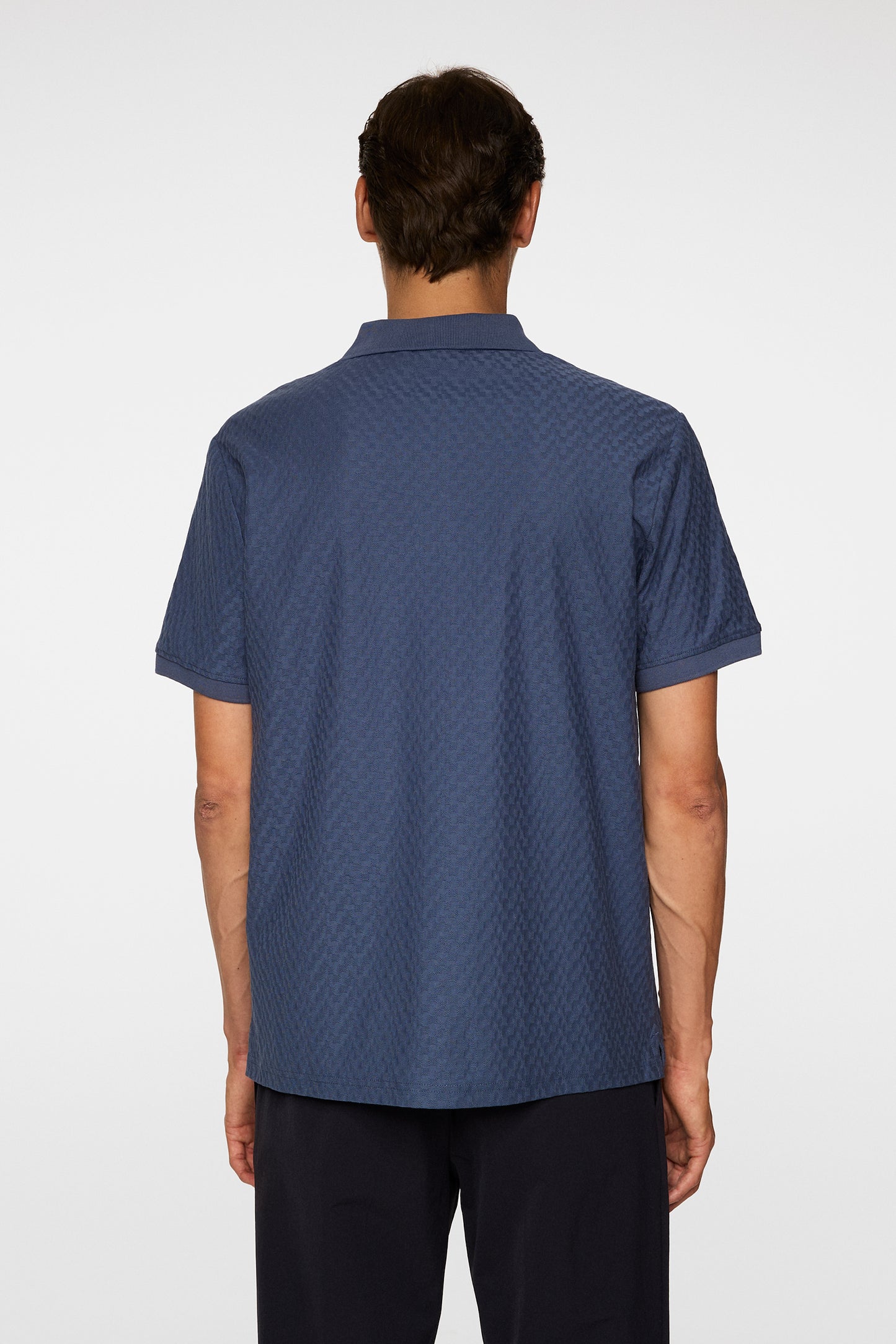 Devon Jacquard Polo in Vintage Indigo by J.Lindeberg