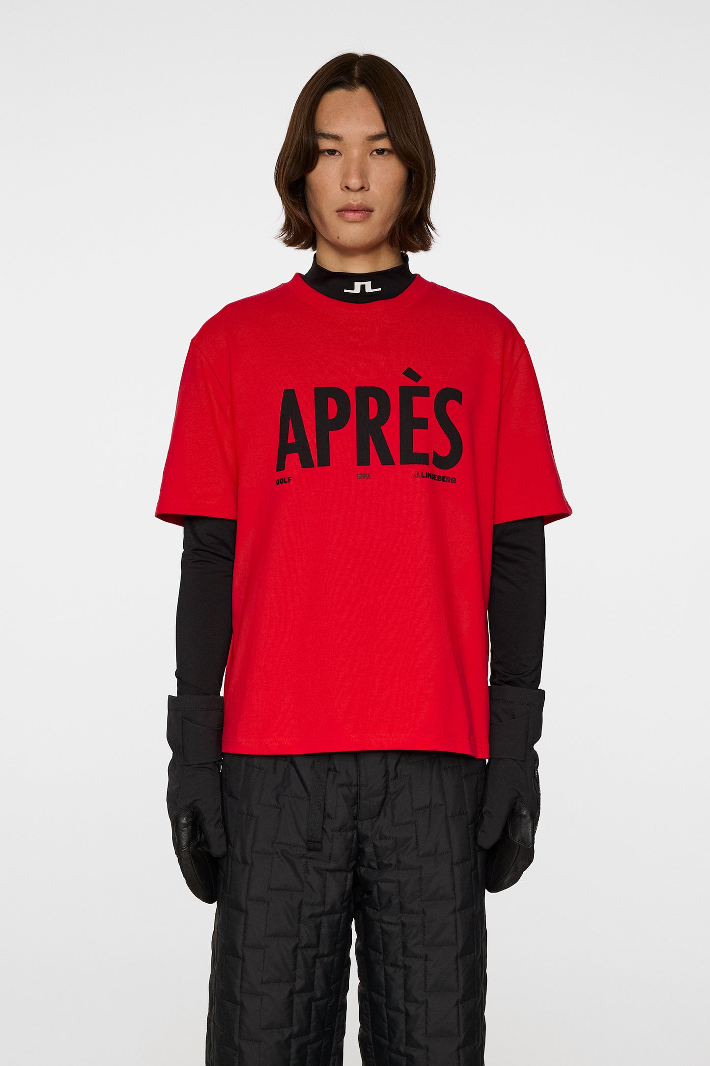 Hale Seasonal Logo T-shirt in Barbados Cherry by J.Lindeberg