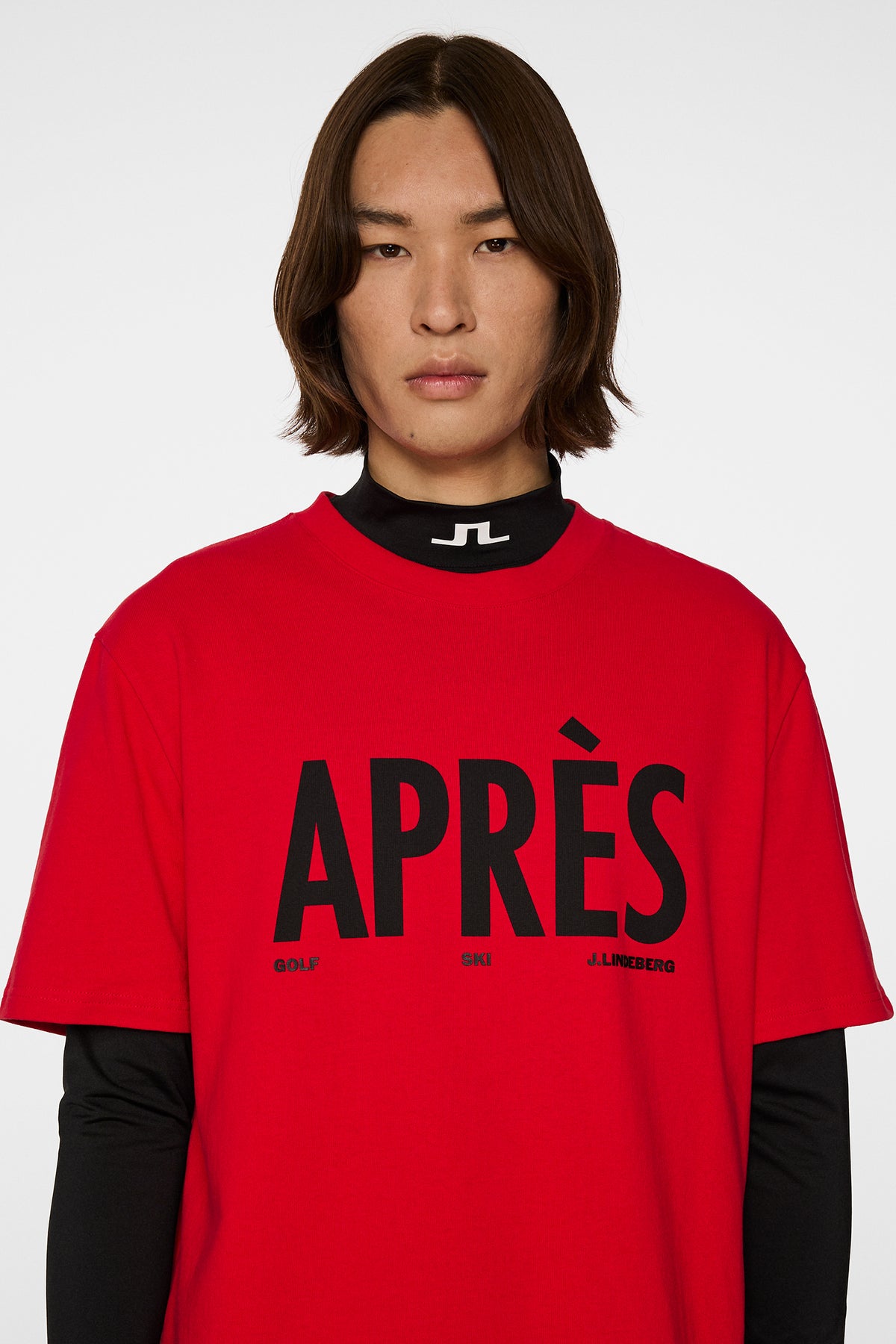 Hale Seasonal Logo T-shirt in Barbados Cherry by J.Lindeberg