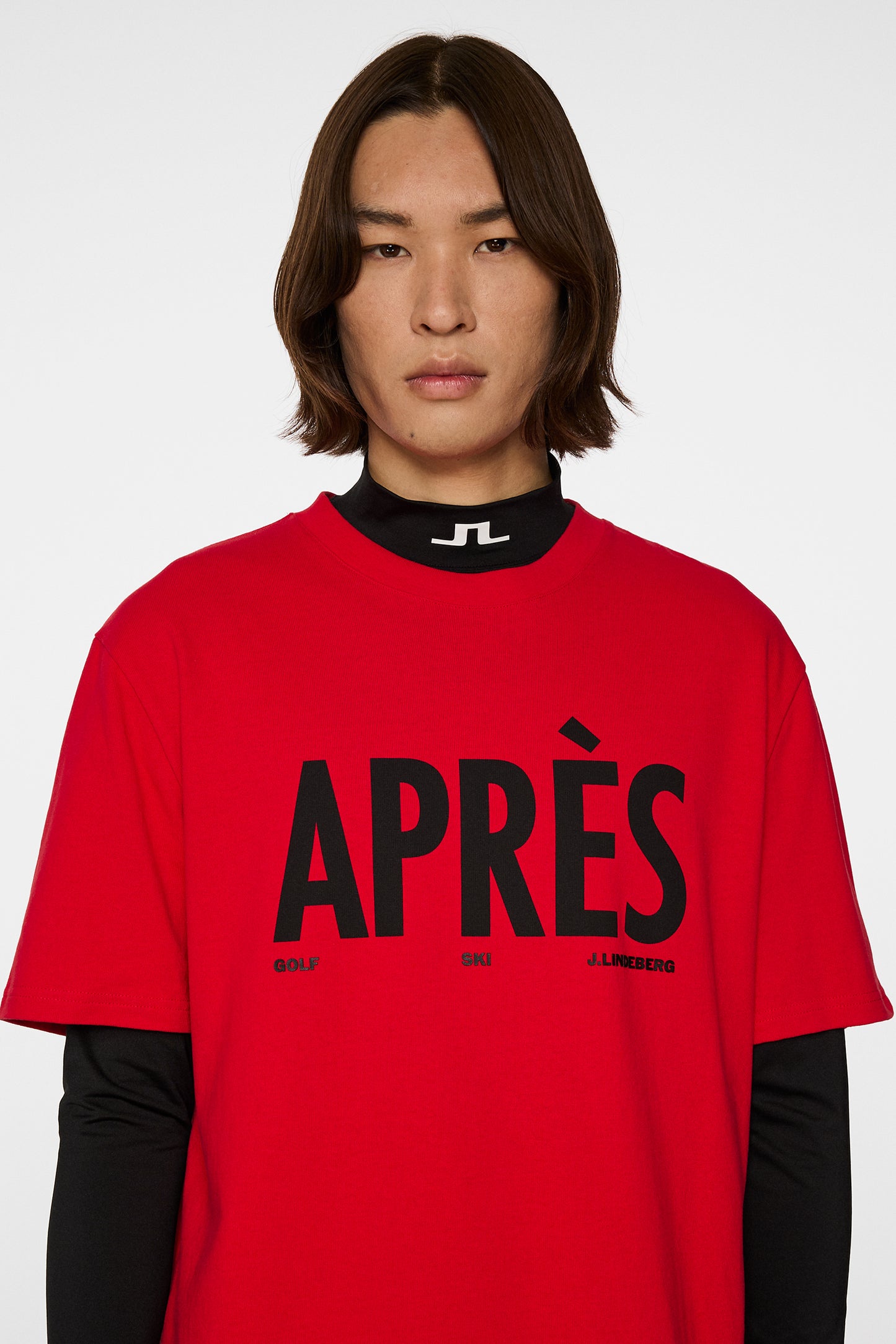 Hale Seasonal Logo T-shirt in Barbados Cherry by J.Lindeberg