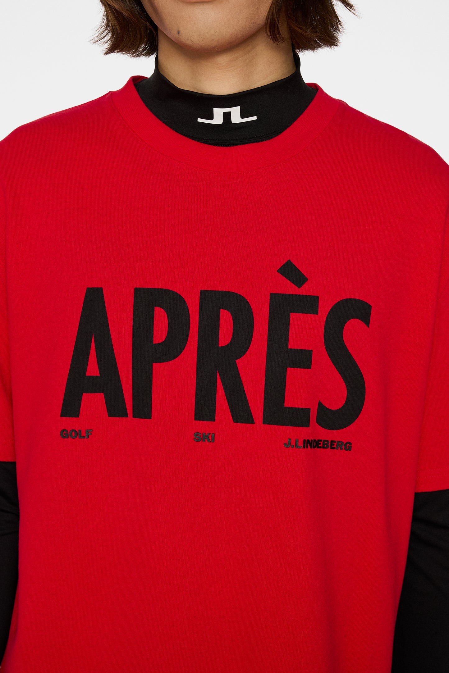 Hale Seasonal Logo T-shirt in Barbados Cherry by J.Lindeberg