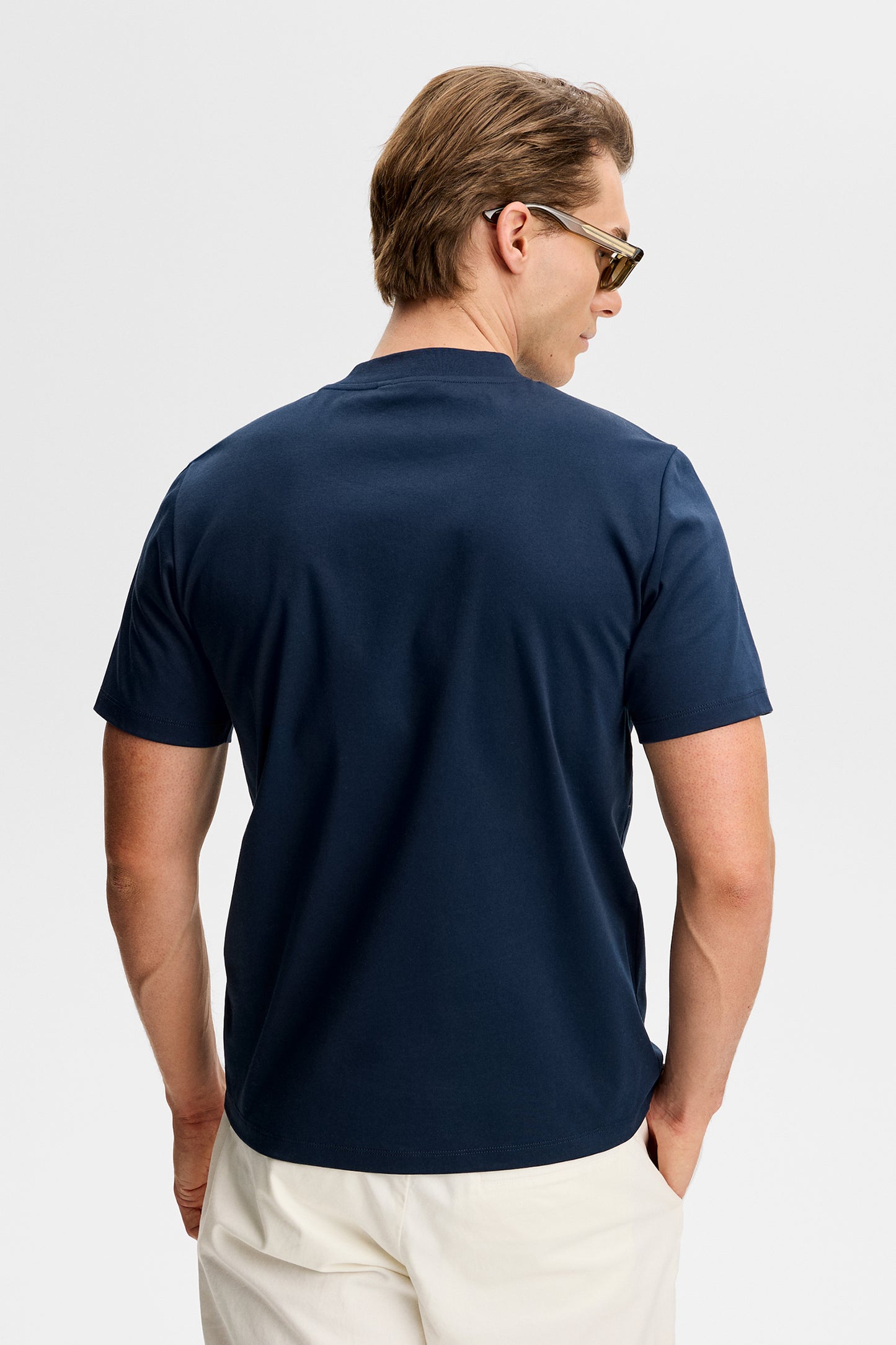 Ace Mock Neck T-Shirt in JL Navy by J.Lindeberg