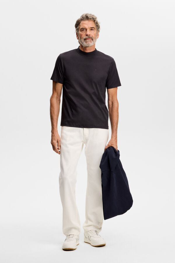 Ace Mock Neck T-Shirt / Black