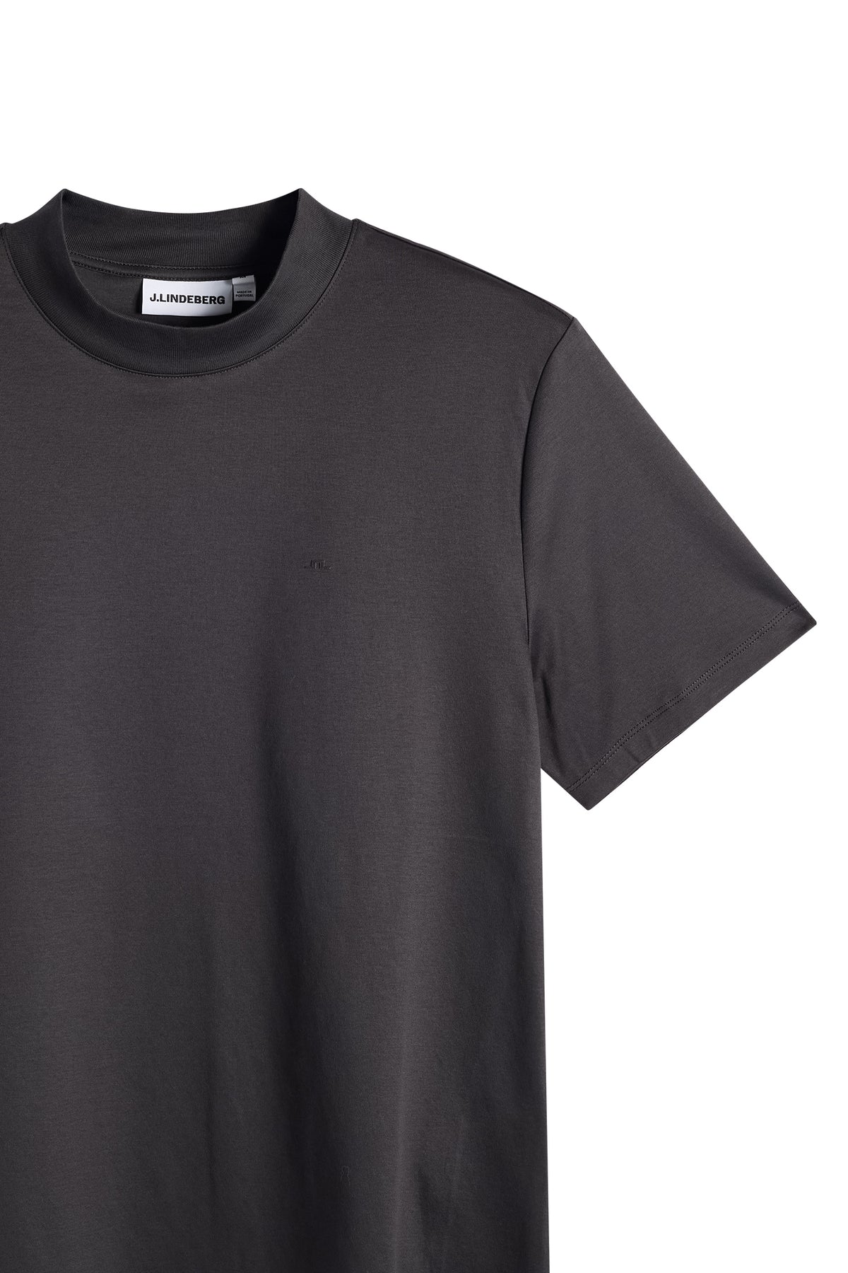 Ace Mock Neck T-Shirt in Black by J.Lindeberg