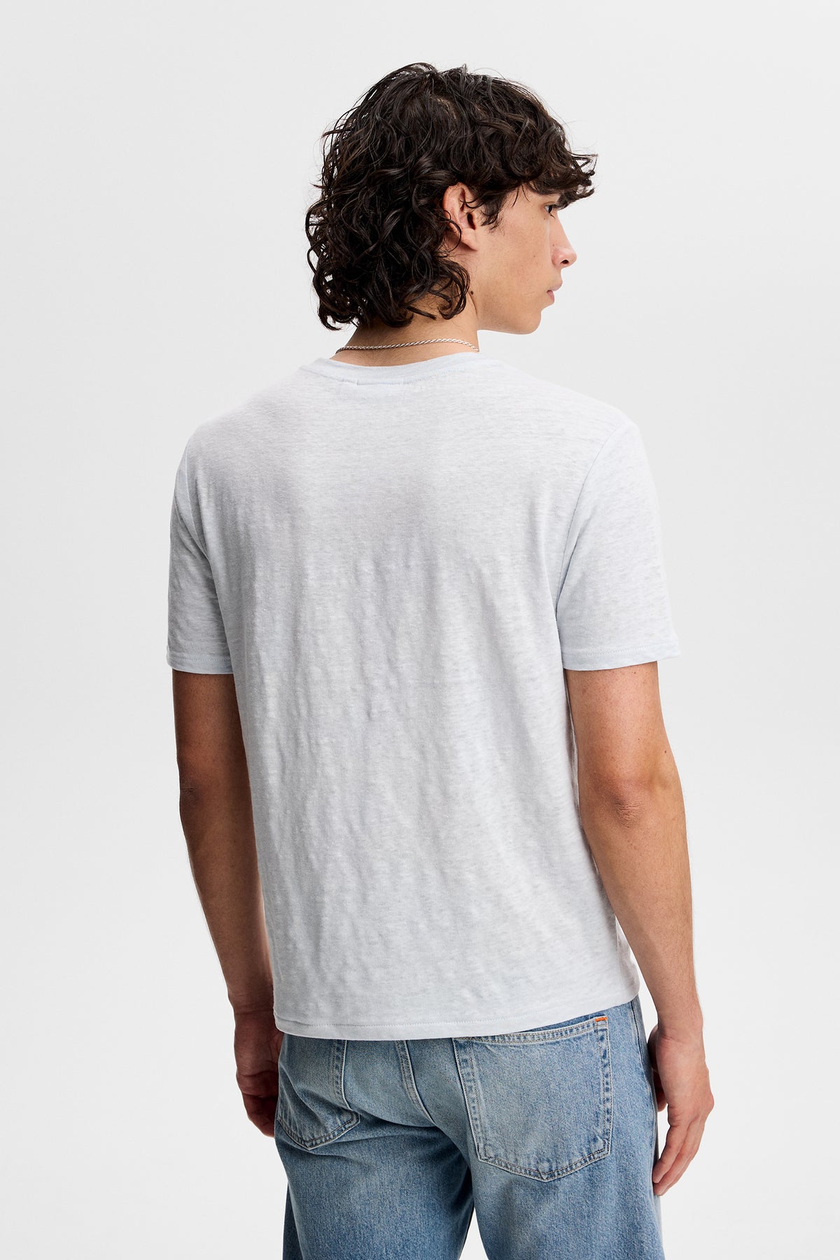 Coma Linen Tee in Skywriting by J.Lindeberg