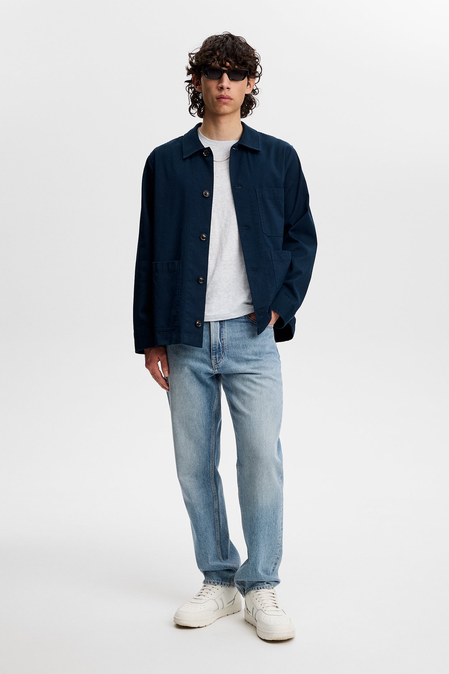 Coma Linen Tee in Skywriting by J.Lindeberg