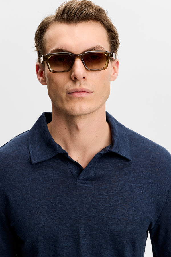 Roy Linen Polo / JL Navy