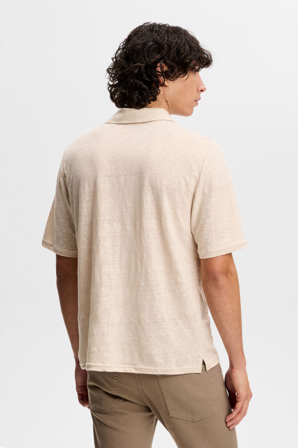 Roy Linen Polo / Moonbeam