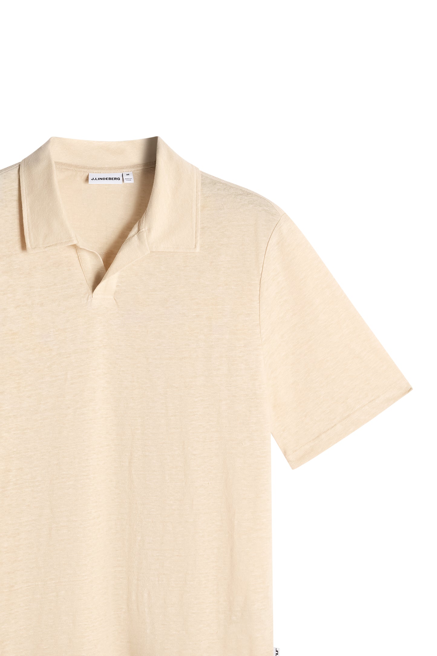 Roy Linen Polo in Moonbeam by J.Lindeberg