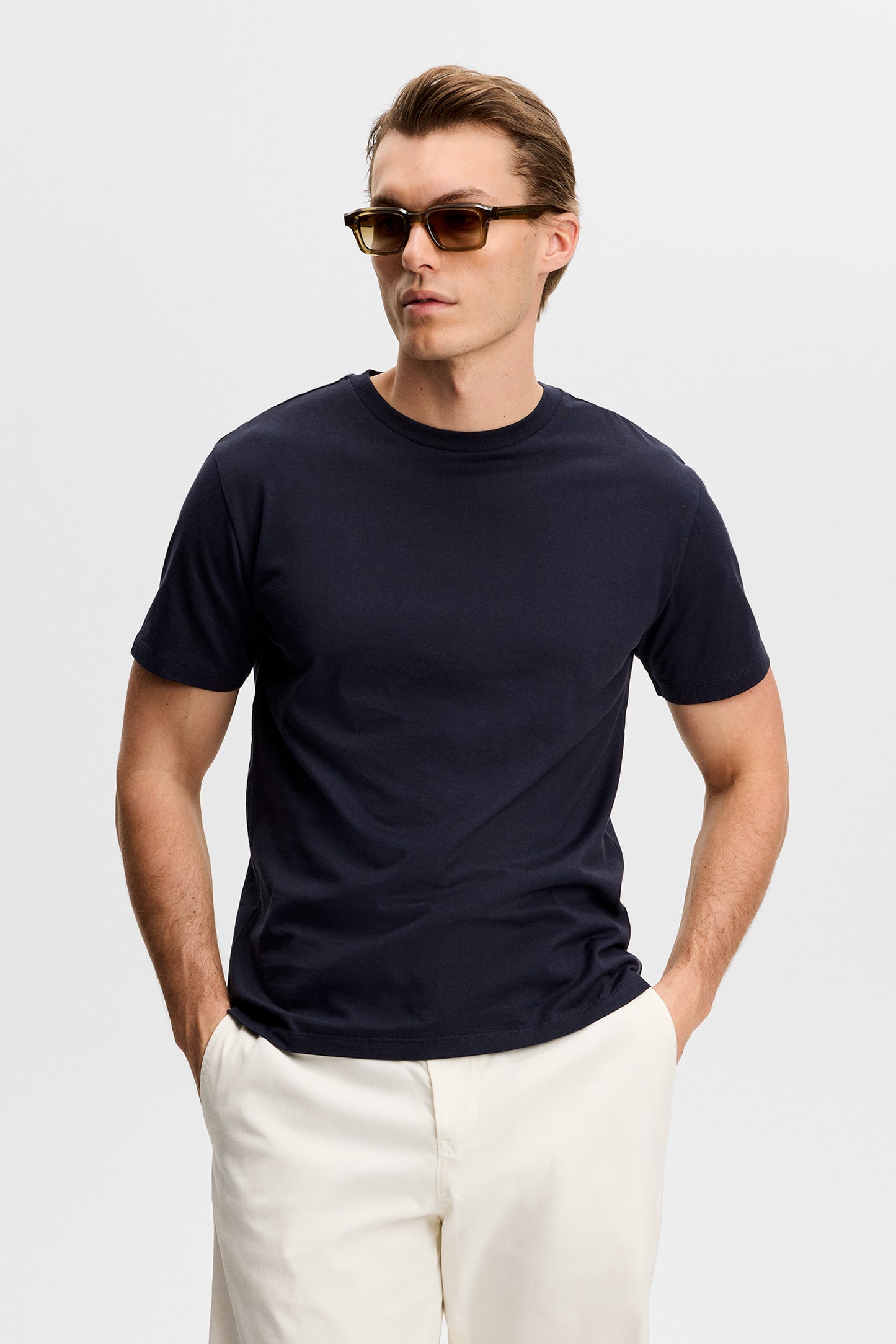 Sid Basic T-Shirt in JL Navy by J.Lindeberg
