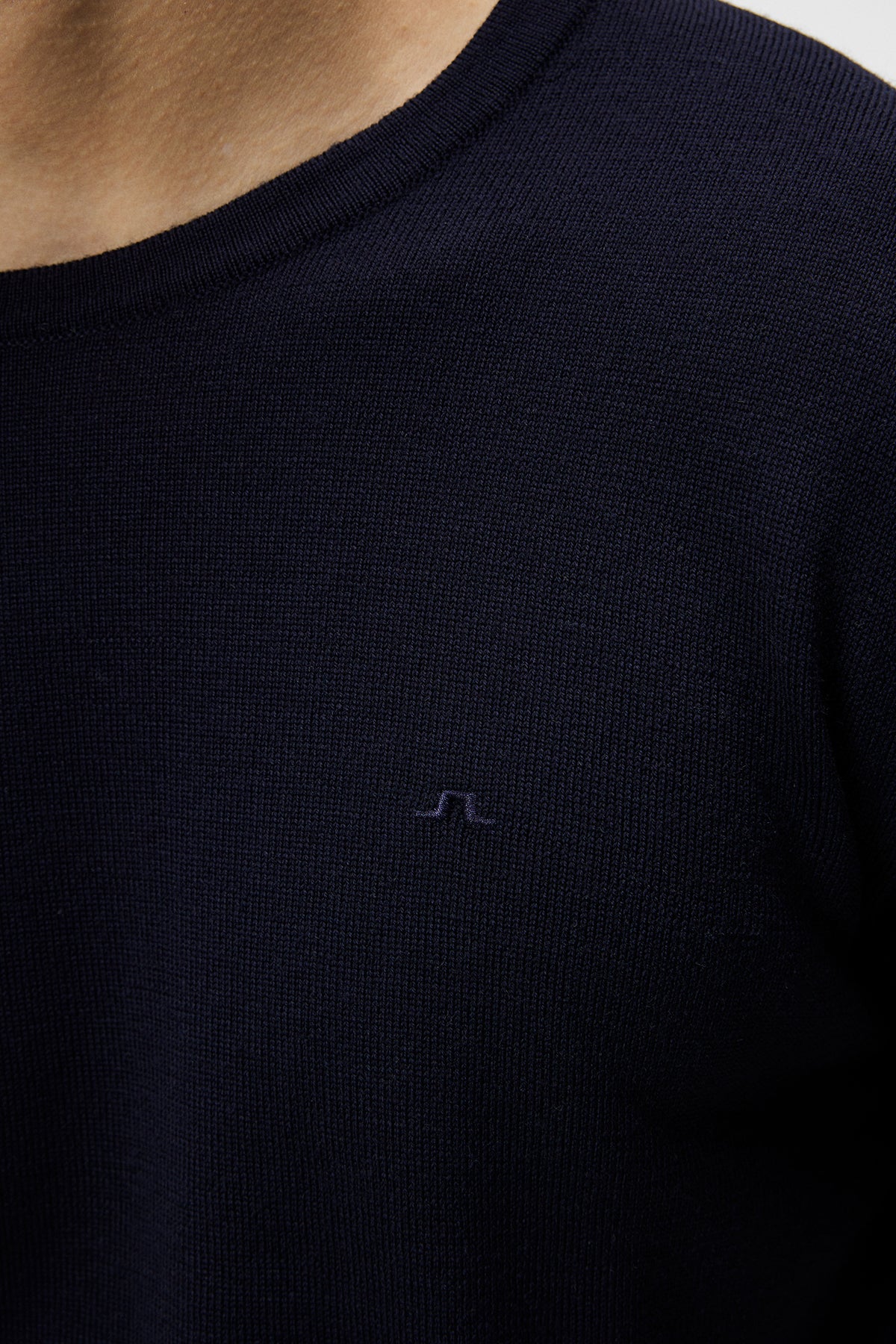 Lyle Merino Crew Neck Sweater in Navy by J.Lindeberg