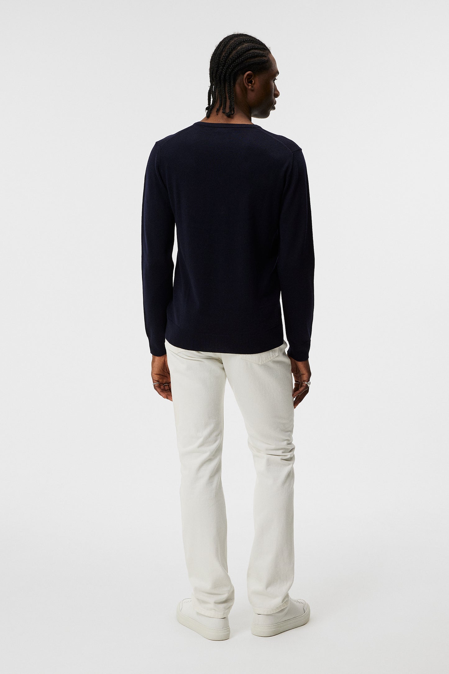 Lymann Merino V-neck Sweater in Navy by J.Lindeberg