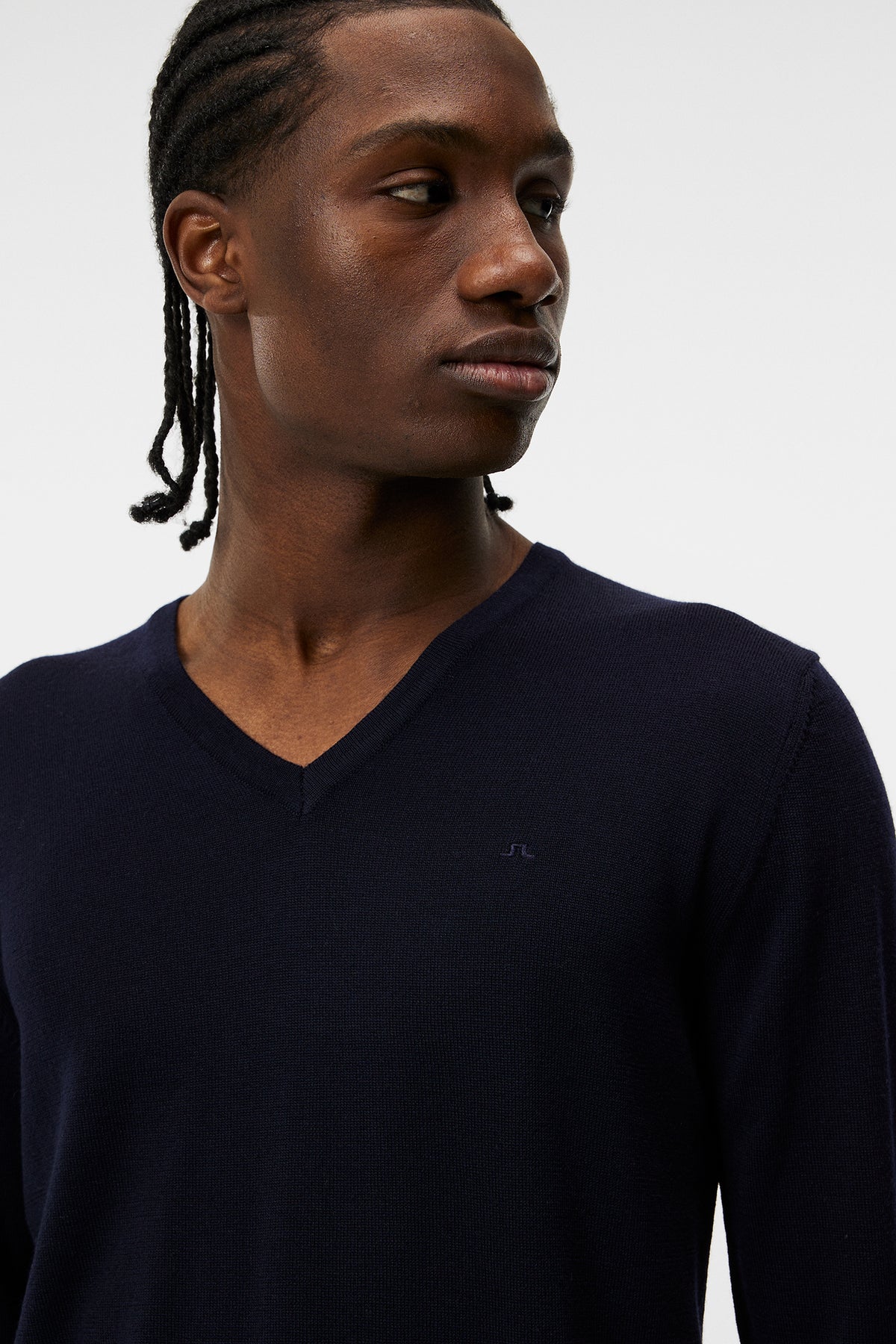 Lymann Merino V-neck Sweater in Navy by J.Lindeberg