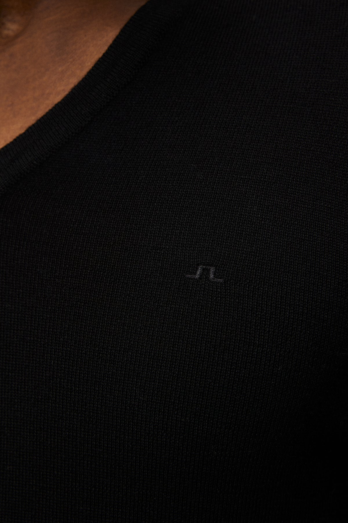 Lymann Merino V-neck Sweater in Black by J.Lindeberg