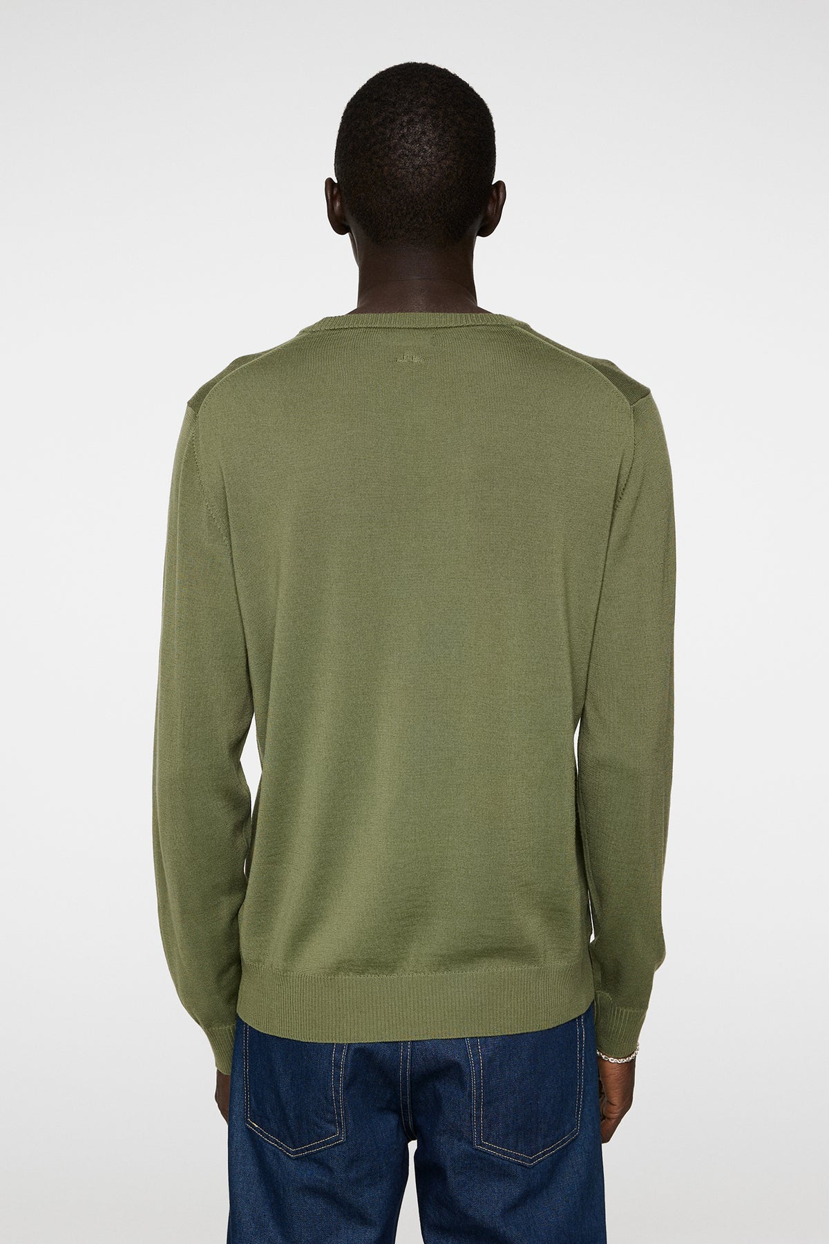 Keane Light Merino Crew Neck in Olivine by J.Lindeberg