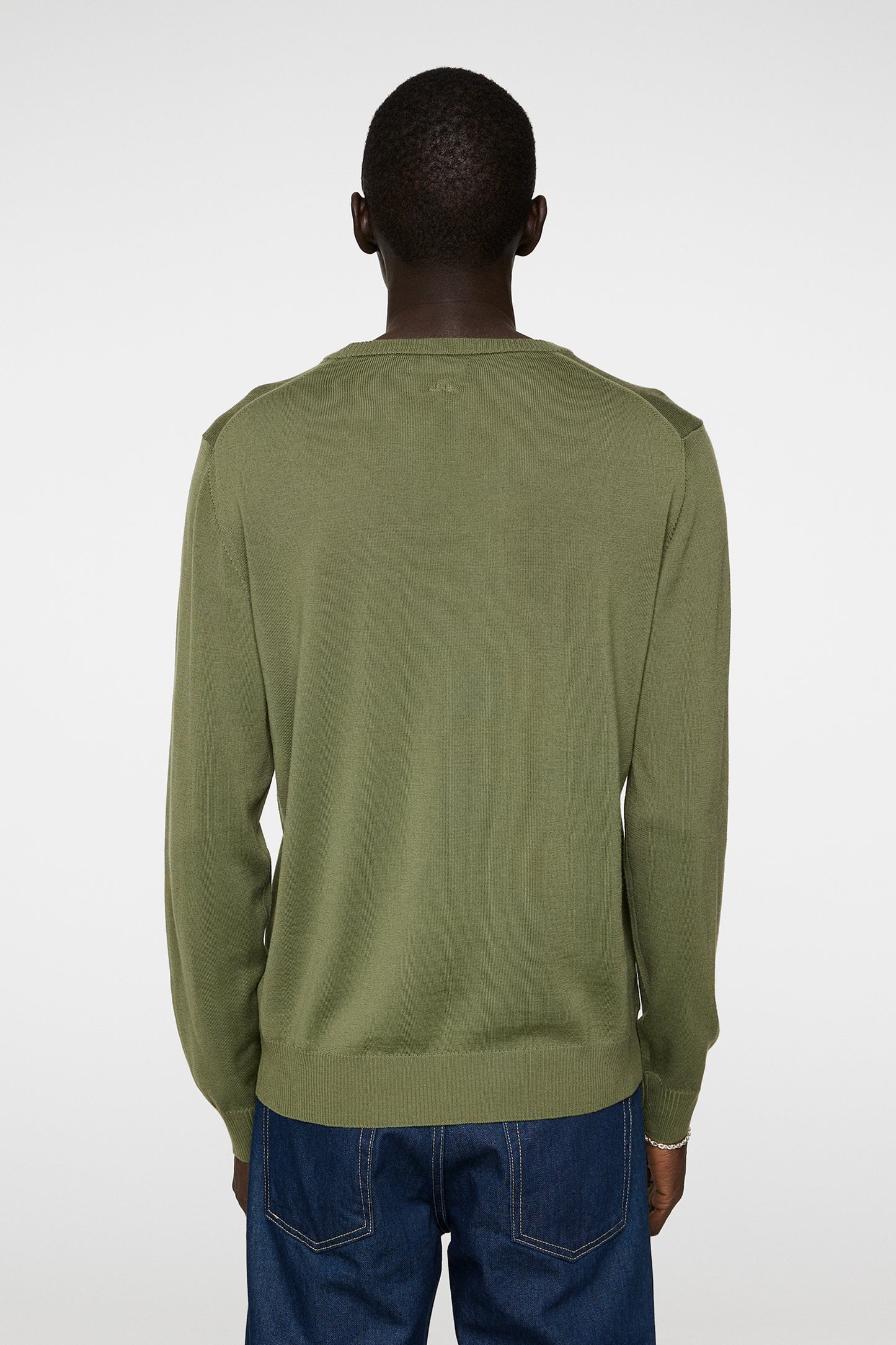 Keane Light Merino Crew Neck in Olivine by J.Lindeberg