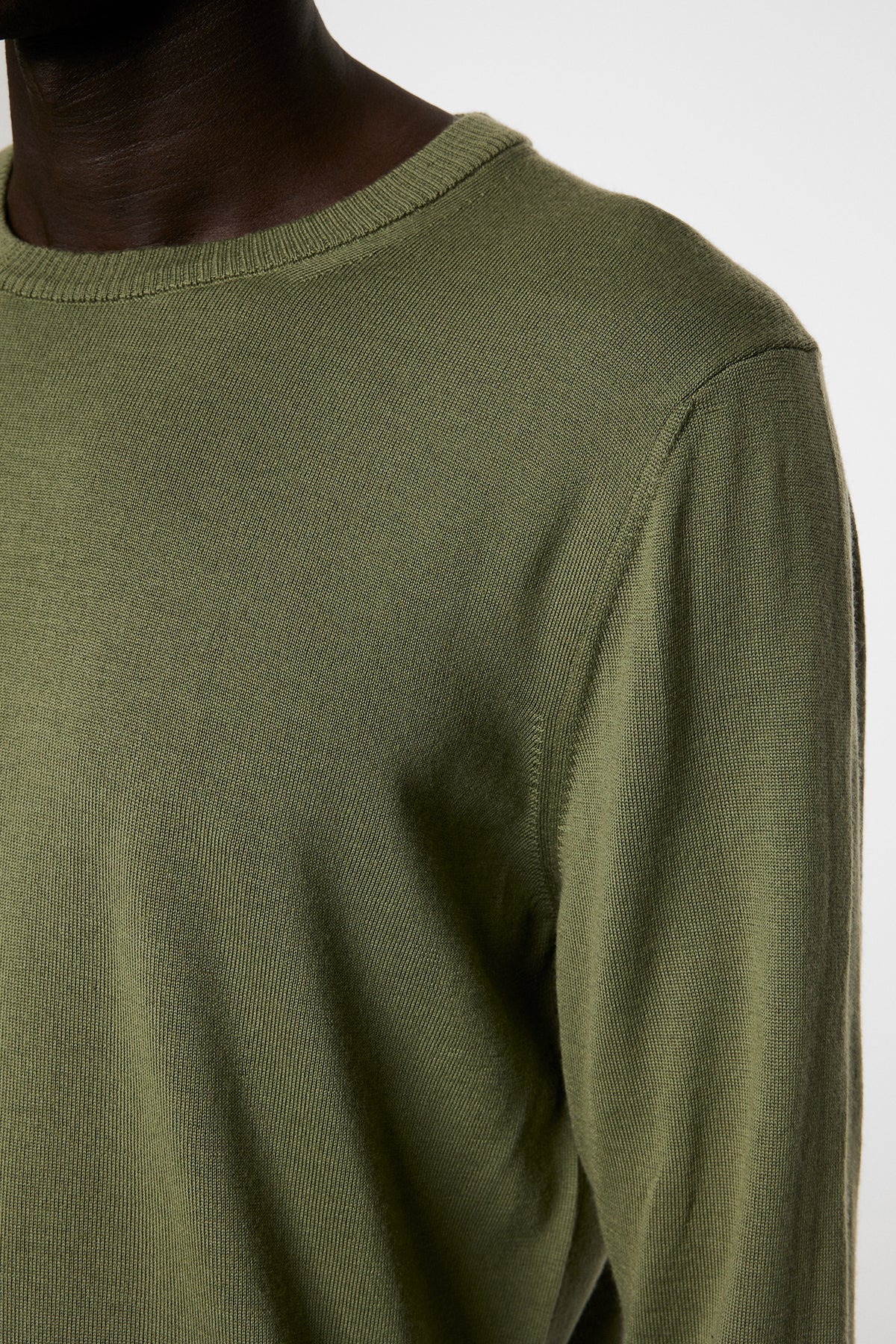 Keane Light Merino Crew Neck in Olivine by J.Lindeberg