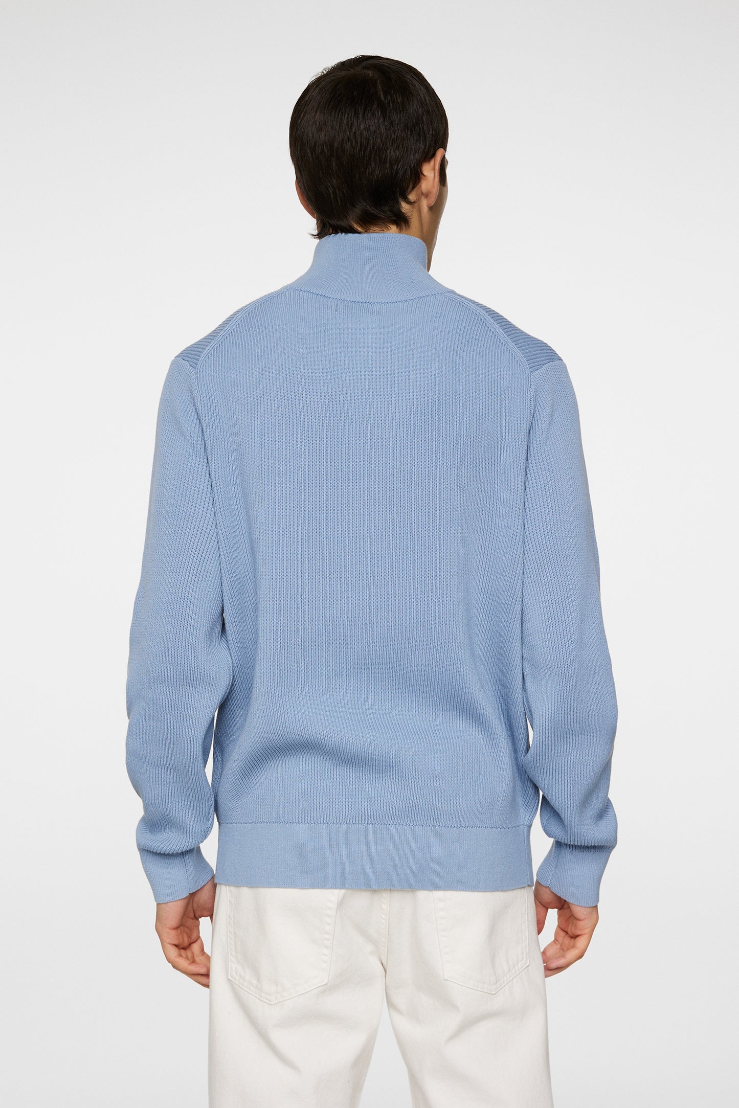 Alex Half Zip Knitted Sweater in Rain Washed by J.Lindeberg