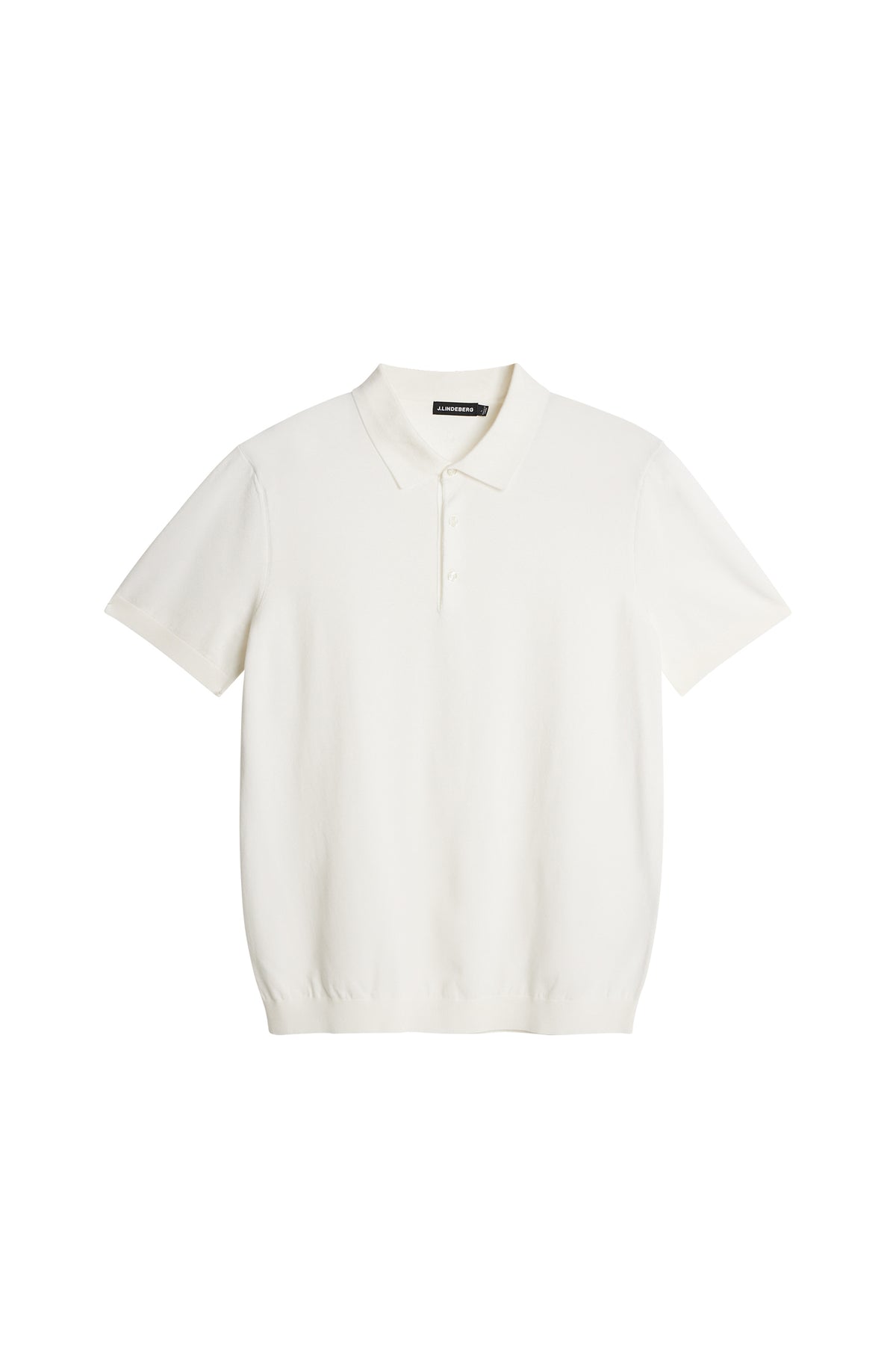 Ridge Knitted Polo in White by J.Lindeberg