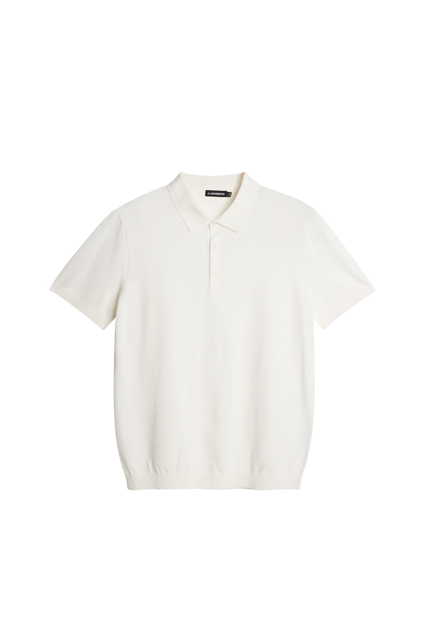 Ridge Knitted Polo in White by J.Lindeberg
